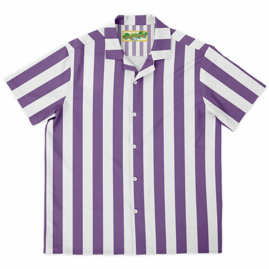 'Beachboy Orchid' Striped Short Sleeve Button-Down Shirt