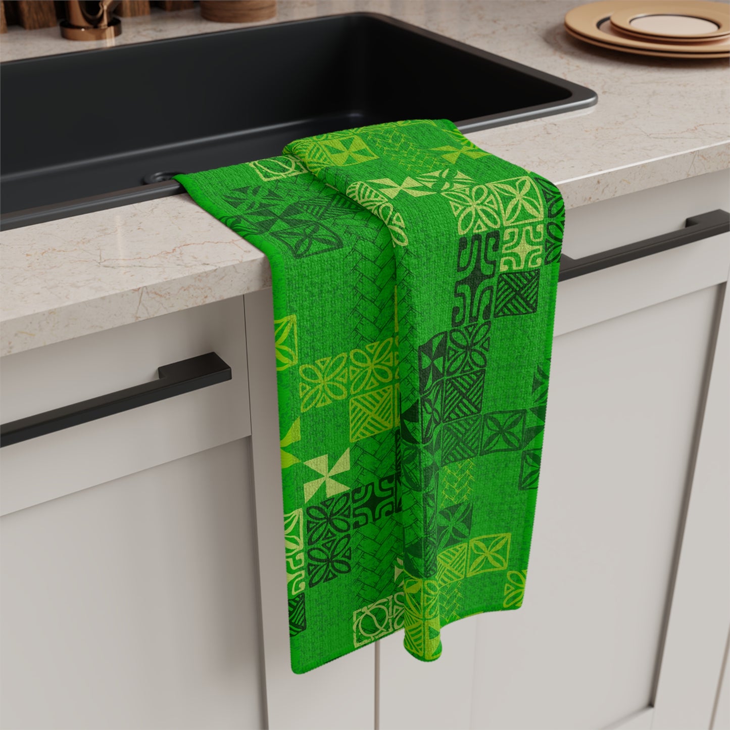 Tapa Tuesday Green Soft Tea Towel