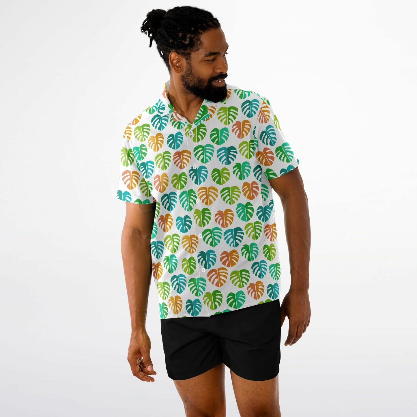 'Delicious Monsters' Short Sleeve Button-Down Shirt