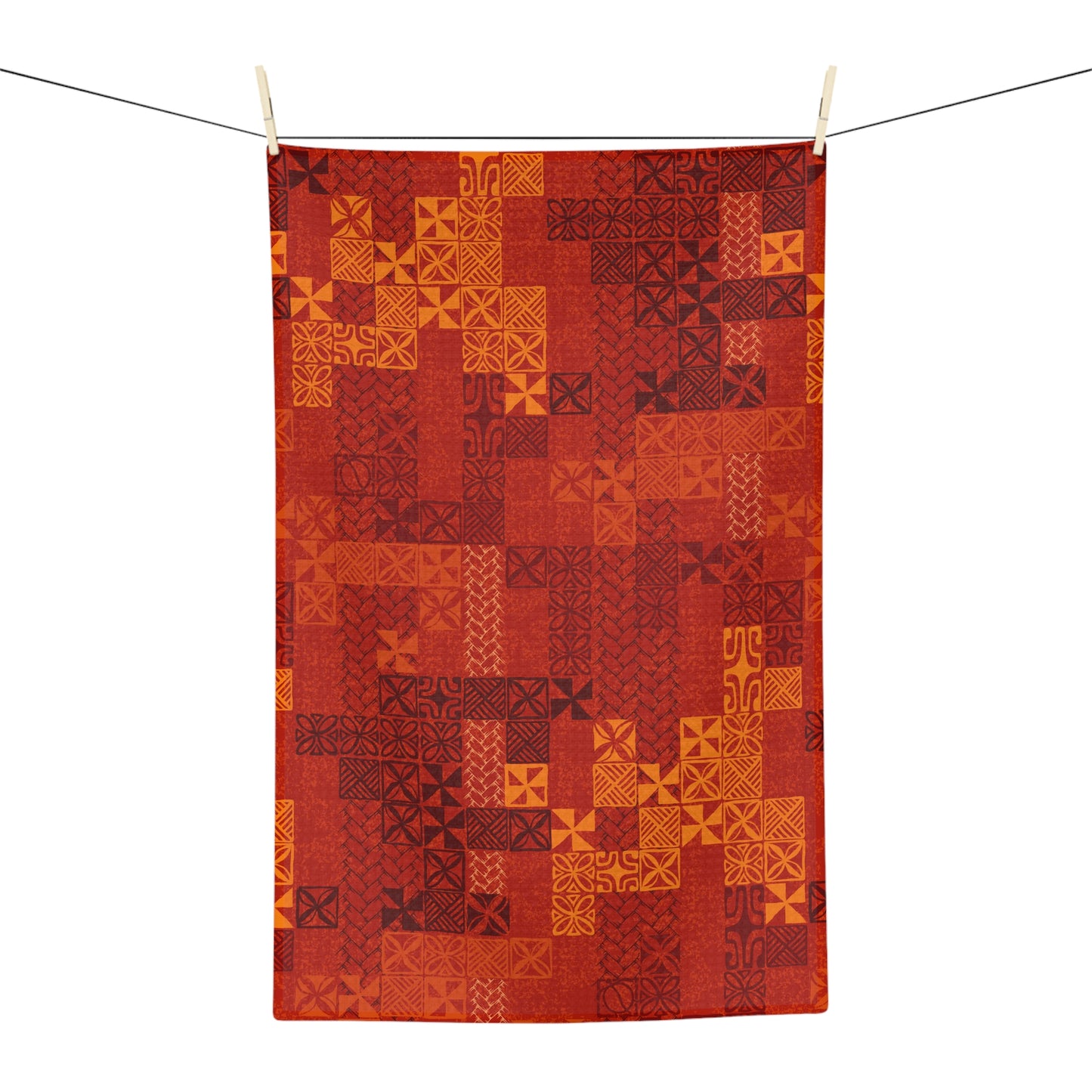 Tapa Tuesday Red Soft Tea Towel