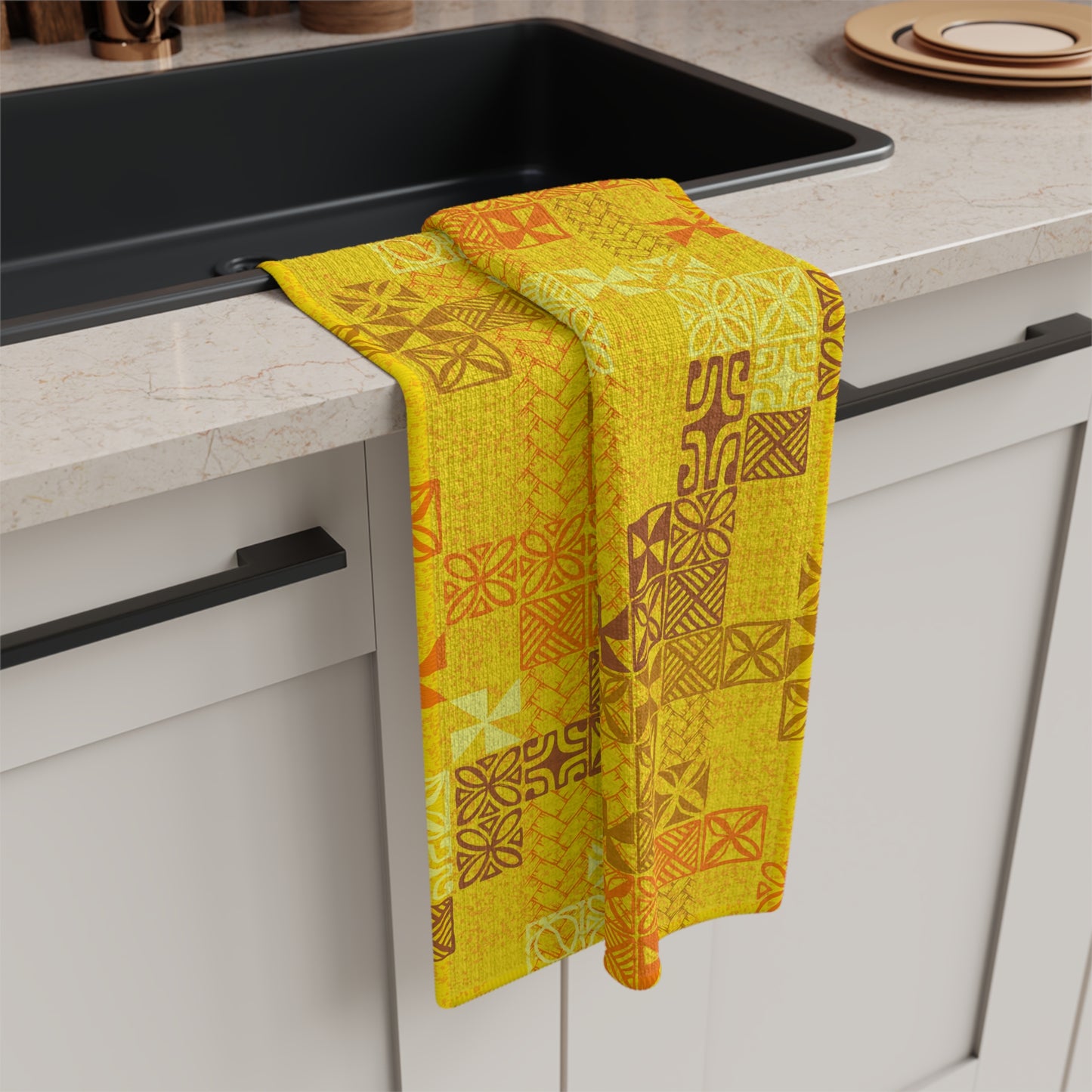 Tapa Tuesday Yellow Soft Tea Towel