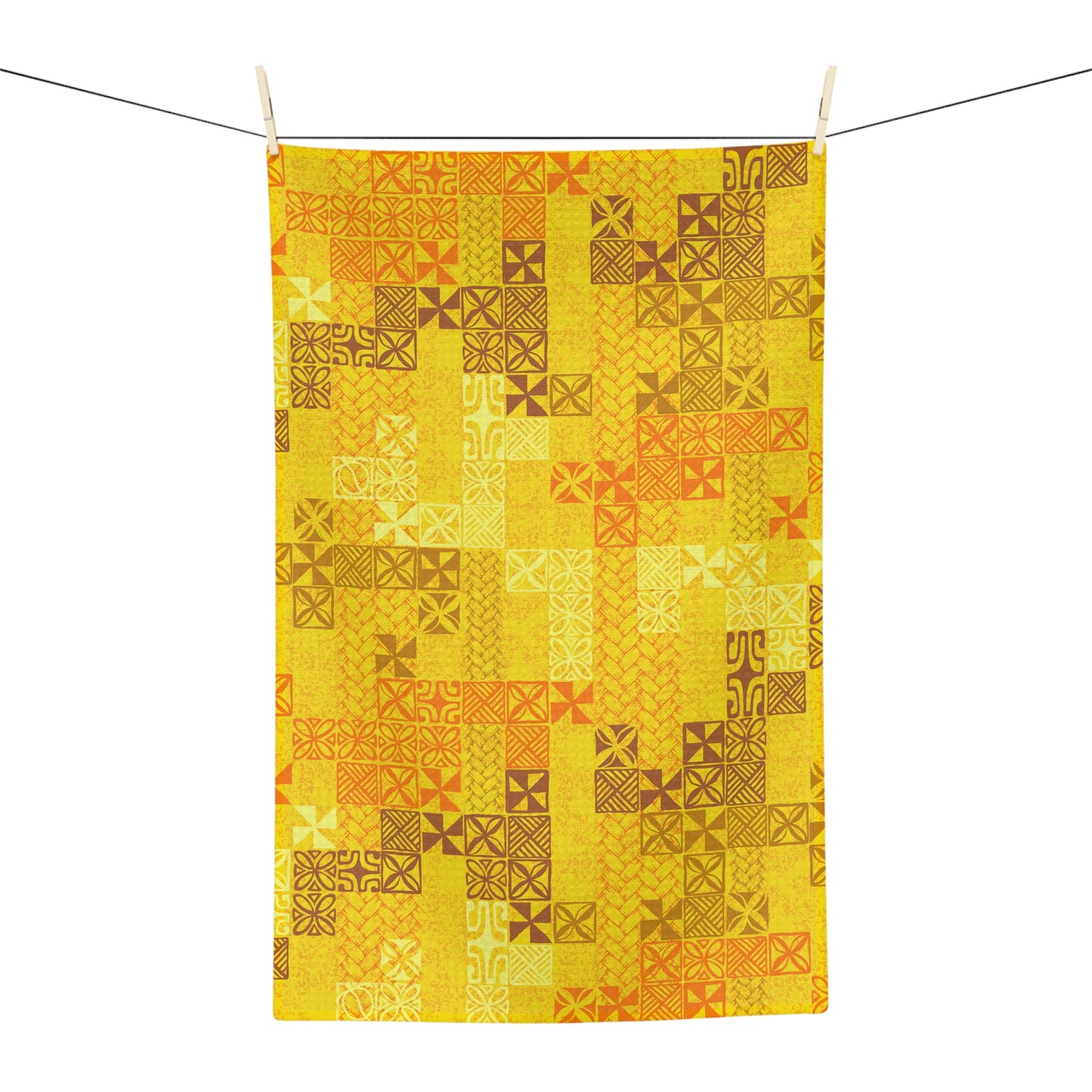 Tapa Tuesday Yellow Soft Tea Towel