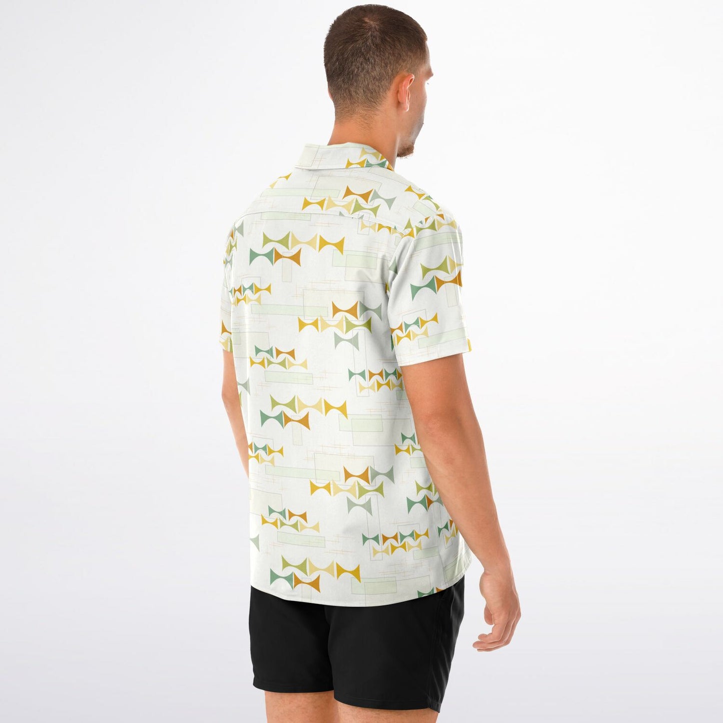 "Bow Tie Maneuvers #5" Short Sleeve Button-Down Shirt