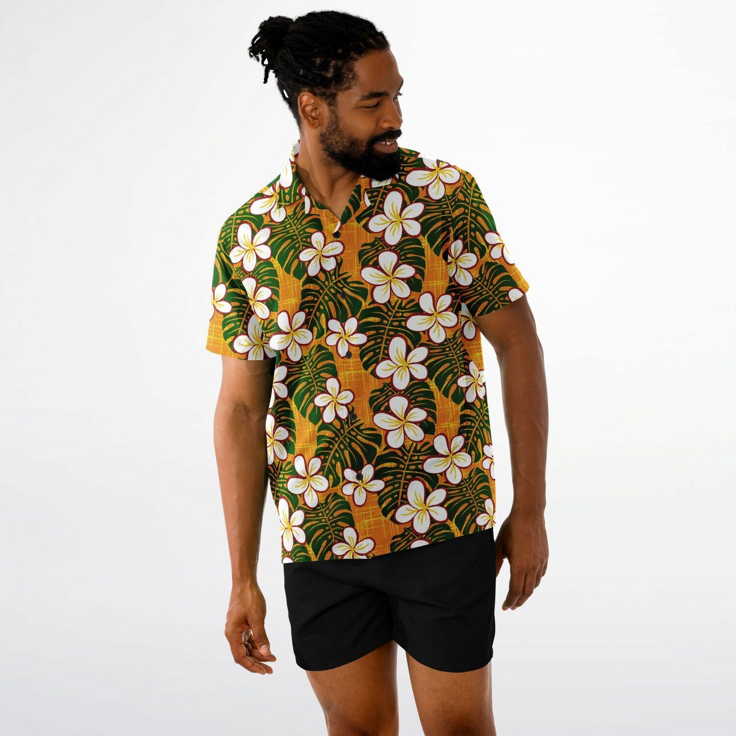 Autumn Aloha Short Sleeve Button-Down Shirt