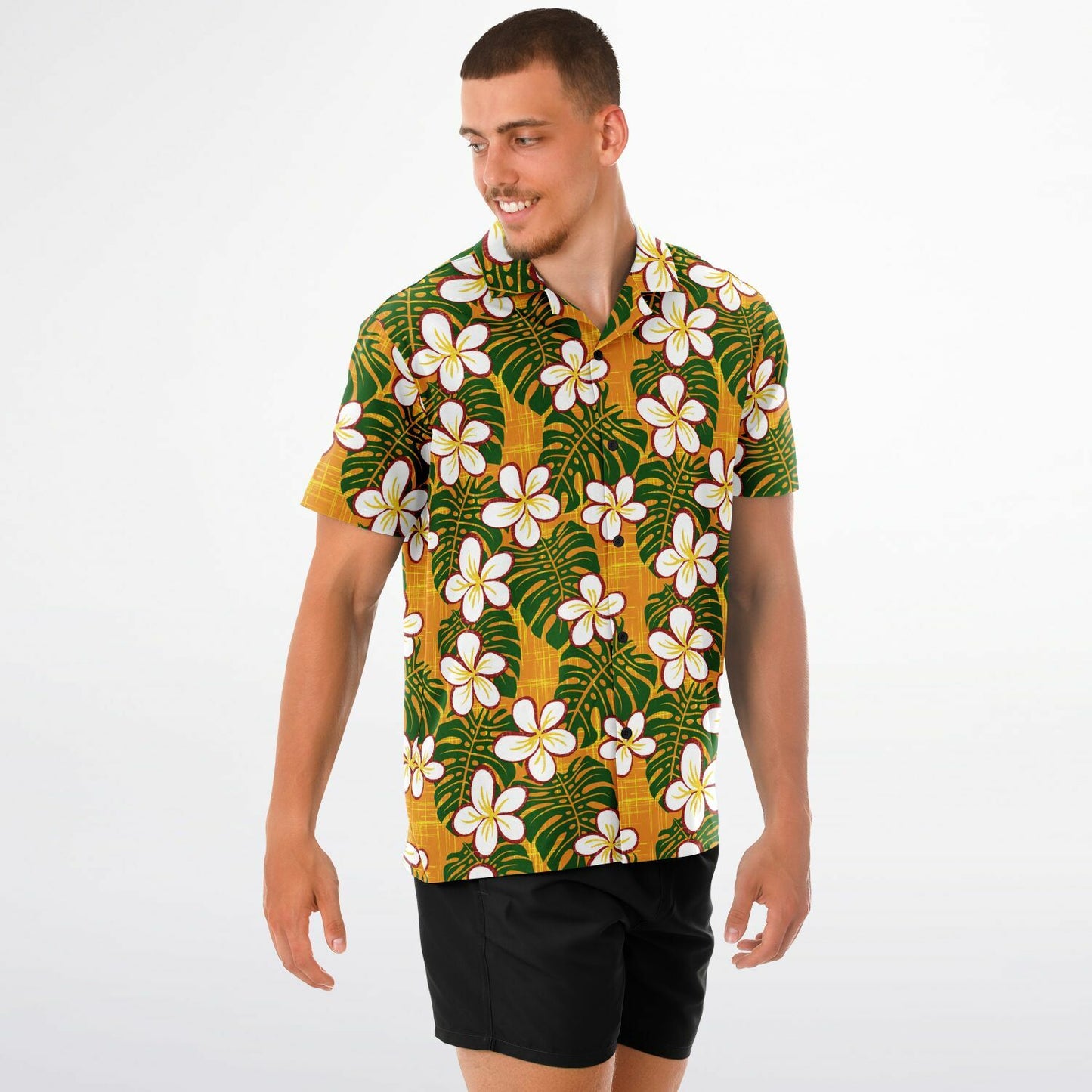 Autumn Aloha Short Sleeve Button-Down Shirt