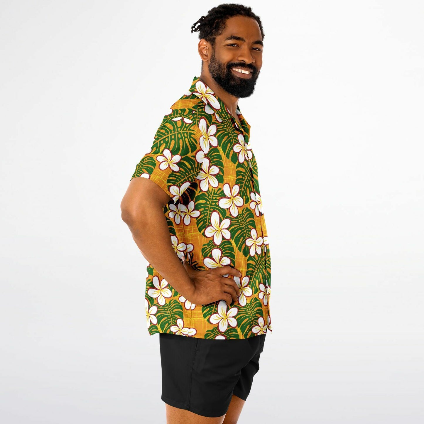 Autumn Aloha Short Sleeve Button-Down Shirt