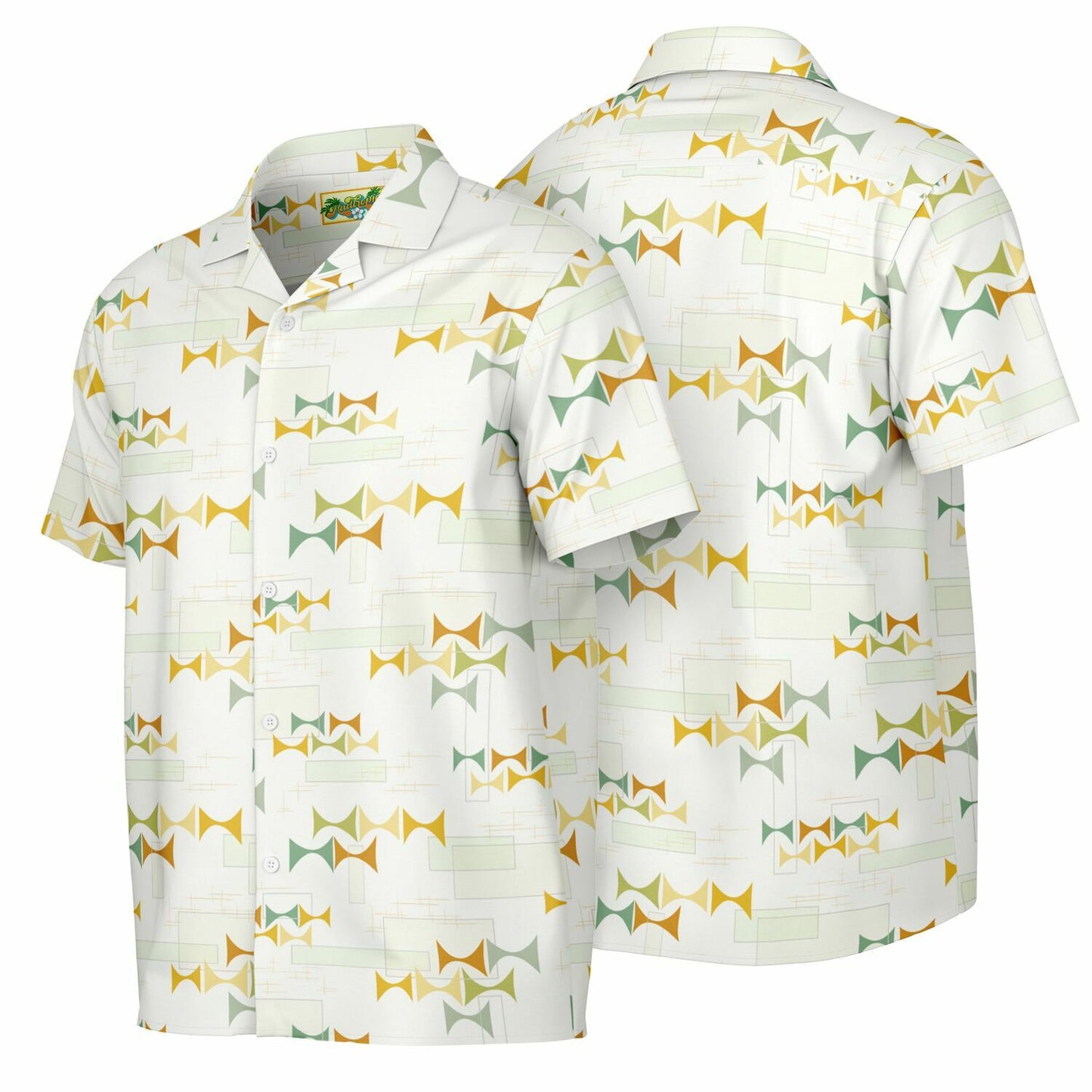 "Bow Tie Maneuvers #5" Short Sleeve Button-Down Shirt