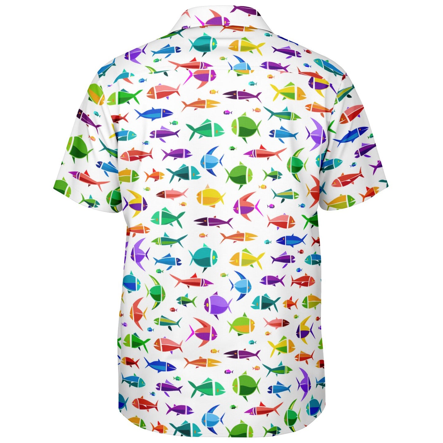 'Fishies' Short Sleeve Button-Down Shirt