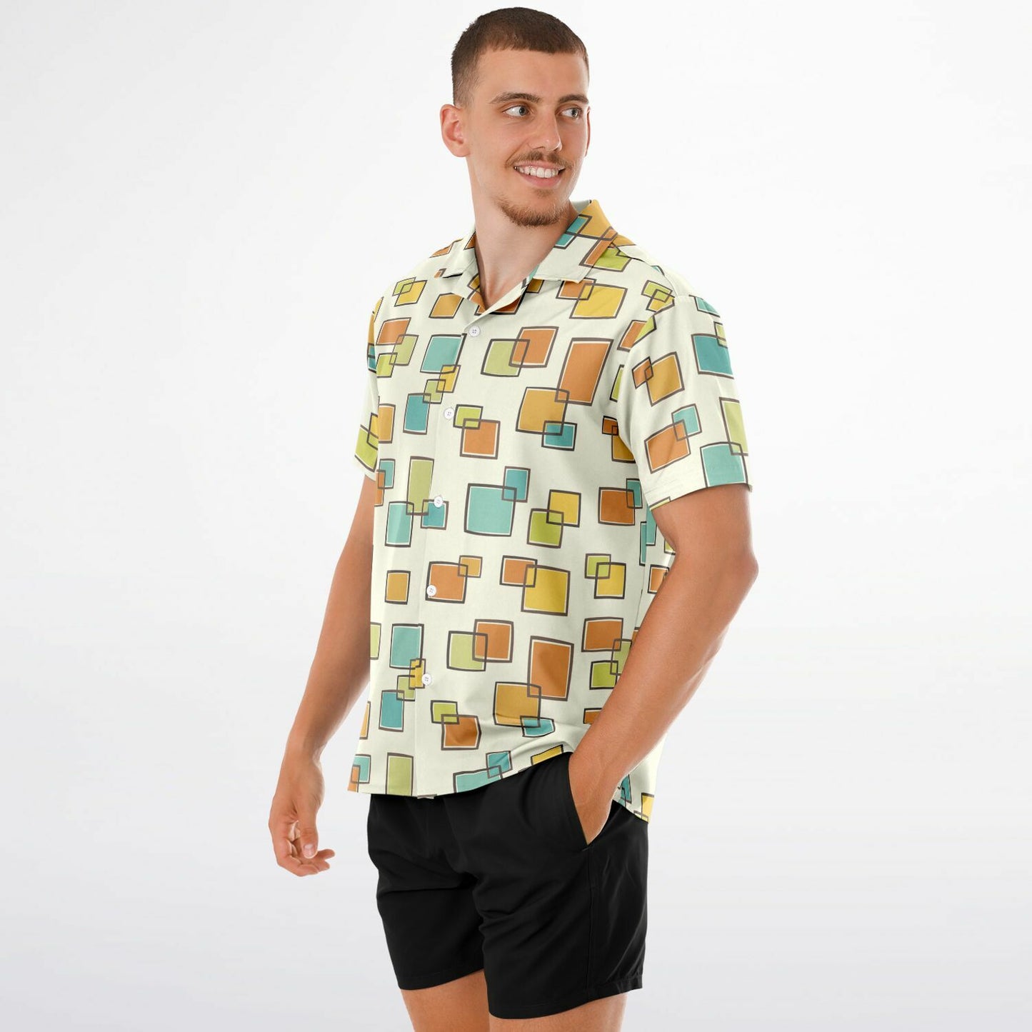 'Real Gone Square' Short Sleeve Button-Down Shirt
