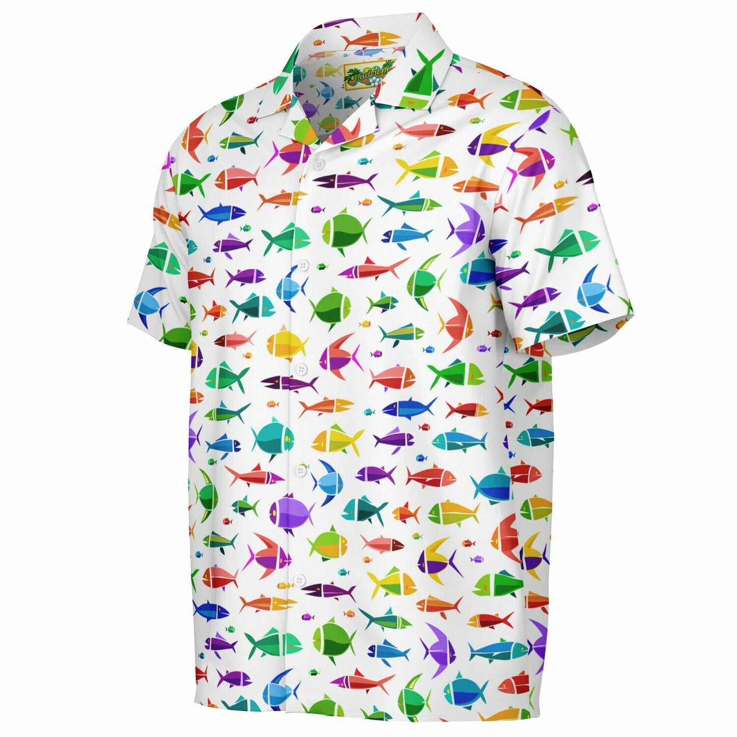 'Fishies' Short Sleeve Button-Down Shirt