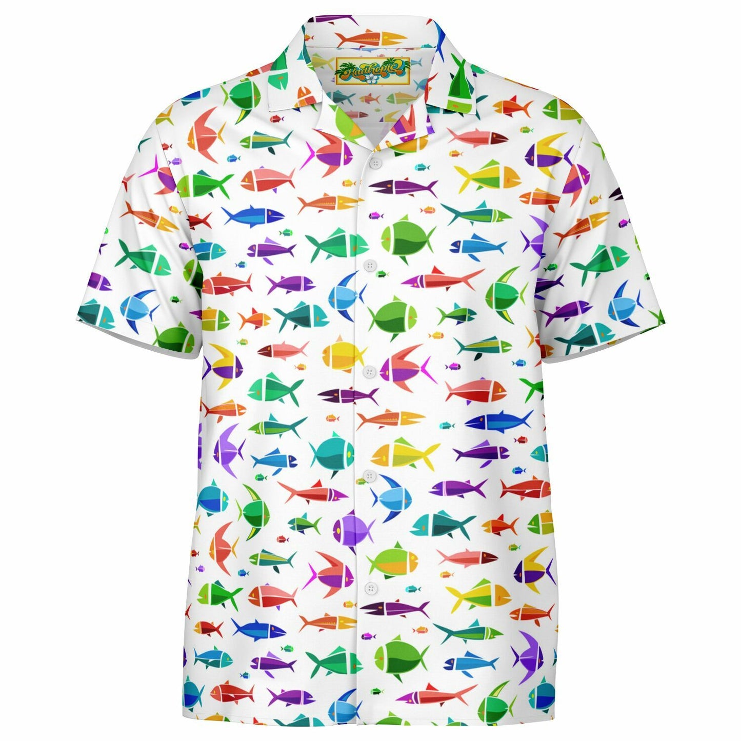 'Fishies' Short Sleeve Button-Down Shirt