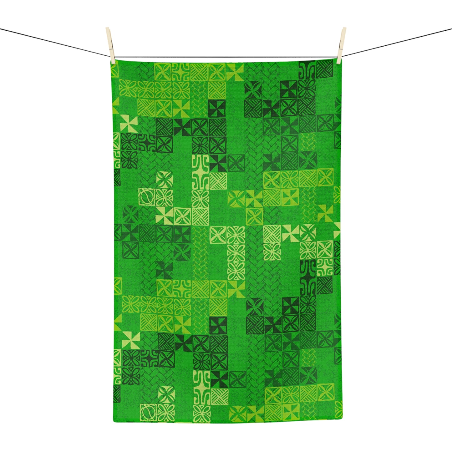 Tapa Tuesday Green Soft Tea Towel
