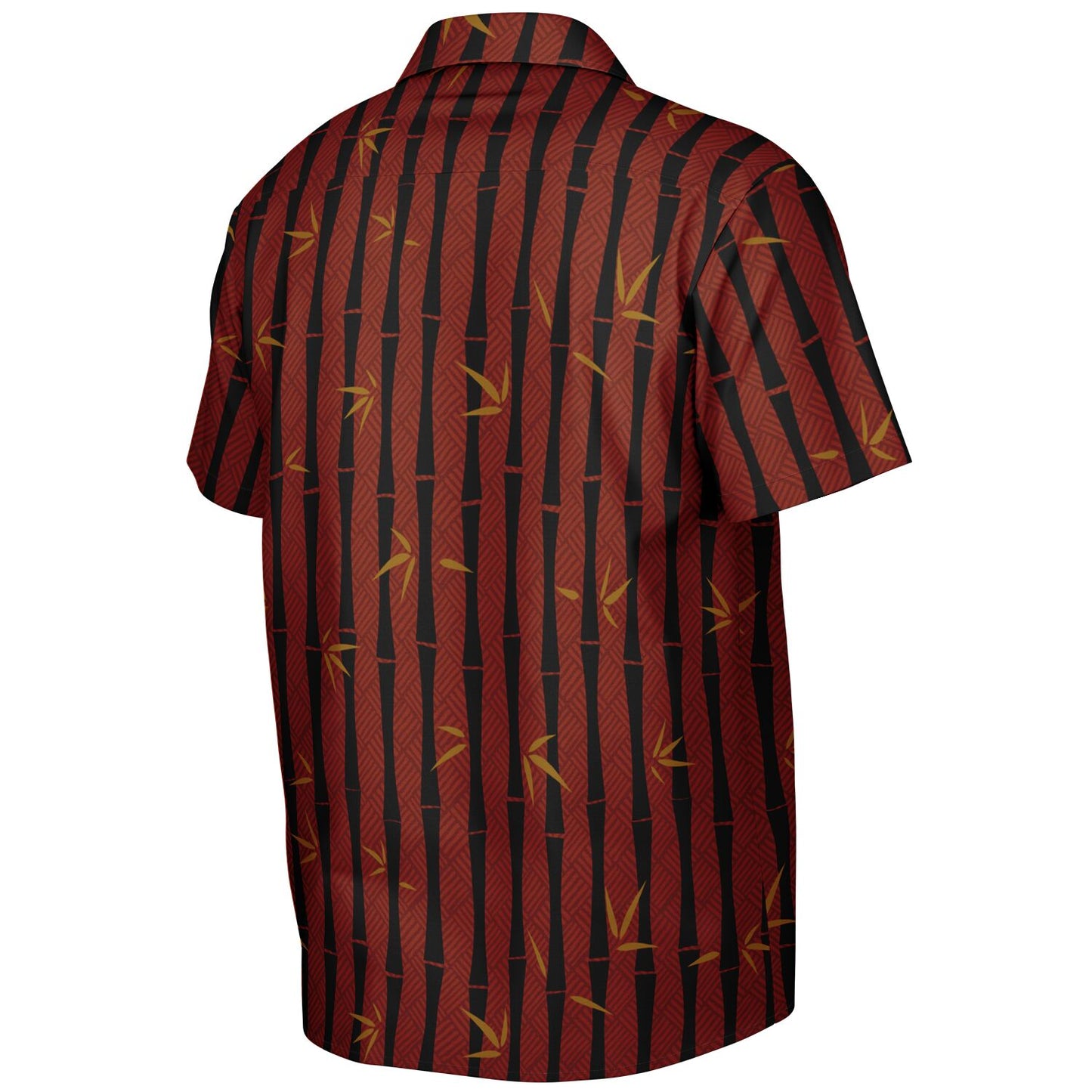 'Bamboo Black' Short Sleeve Button-Down Shirt