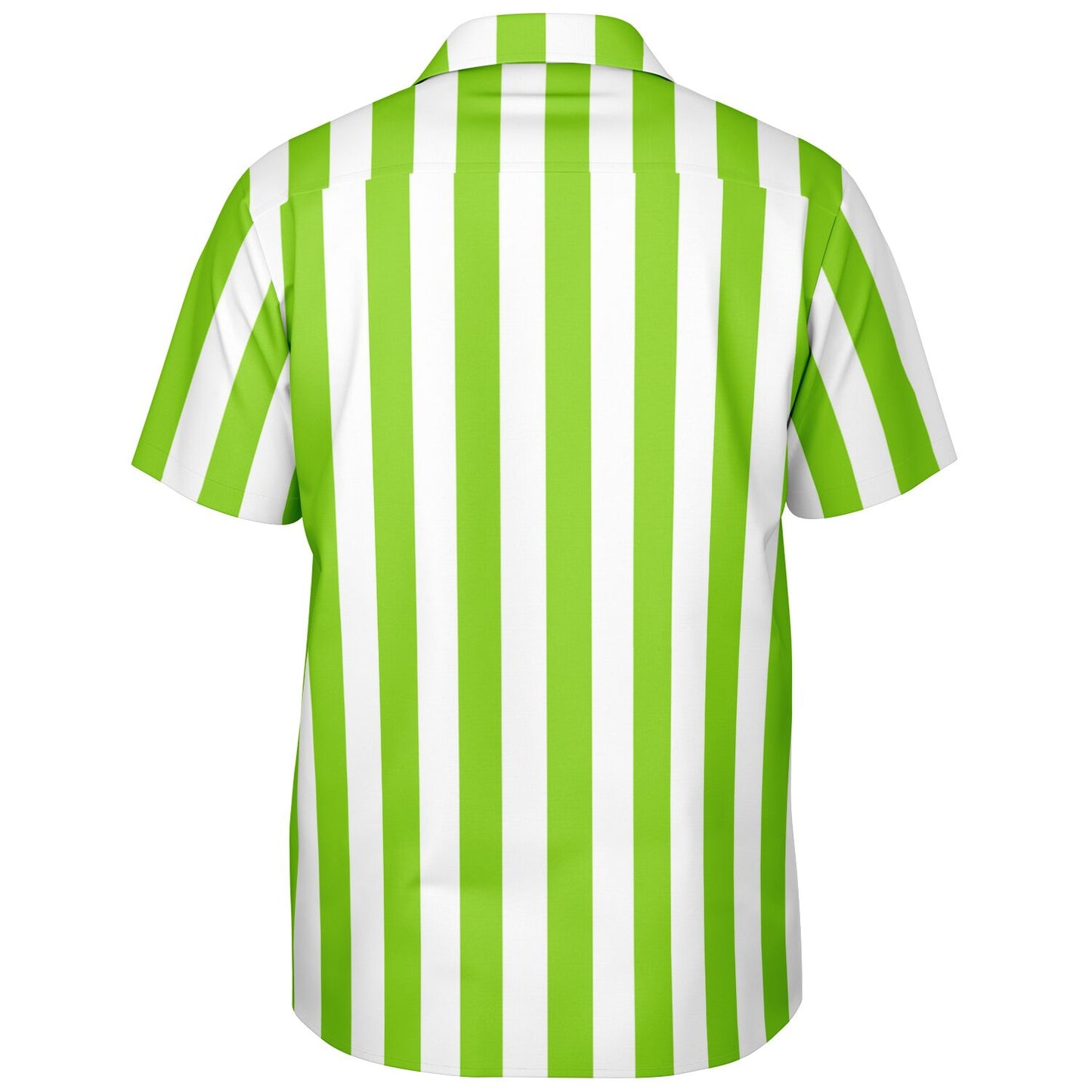 'Beachboy Green' Striped Short Sleeve Button-Down Shirt
