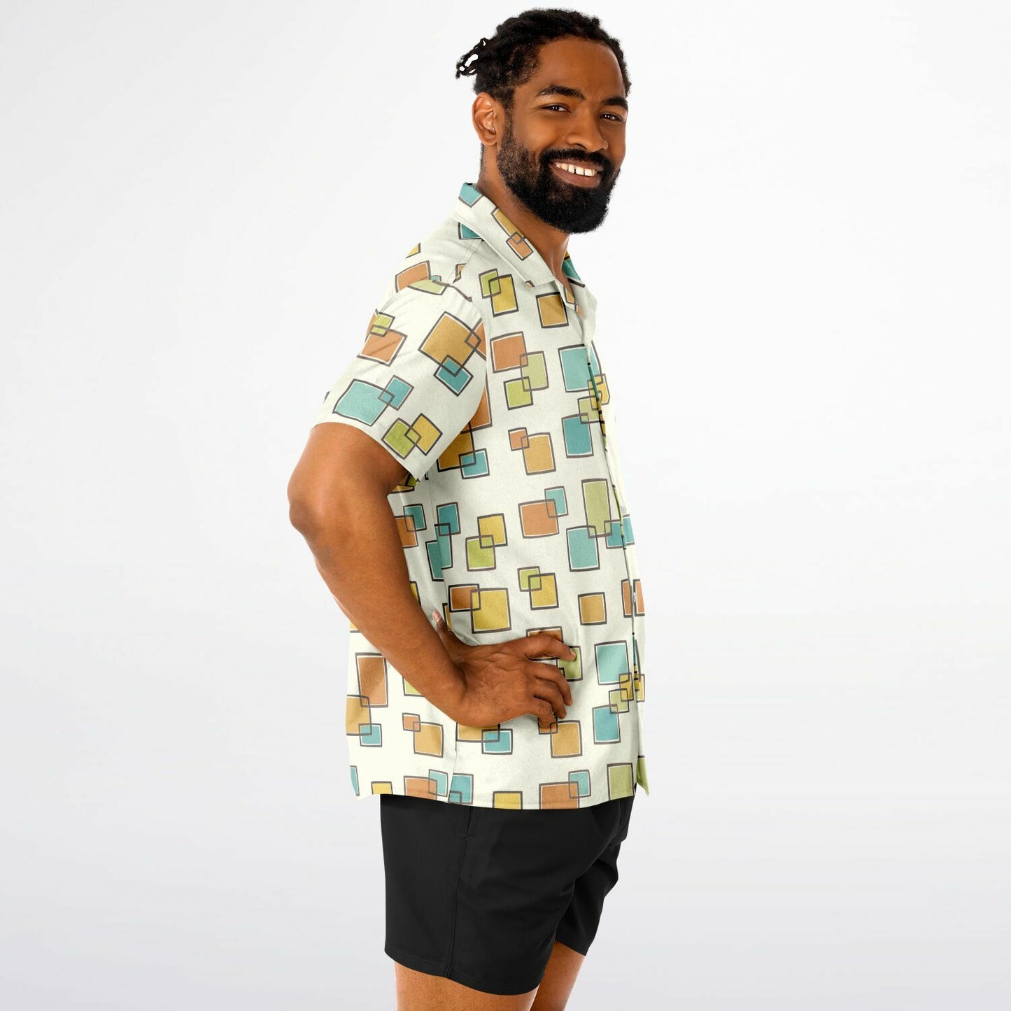 'Real Gone Square' Short Sleeve Button-Down Shirt