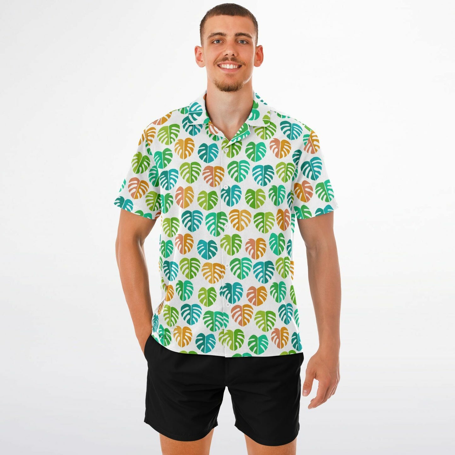 'Delicious Monsters' Short Sleeve Button-Down Shirt