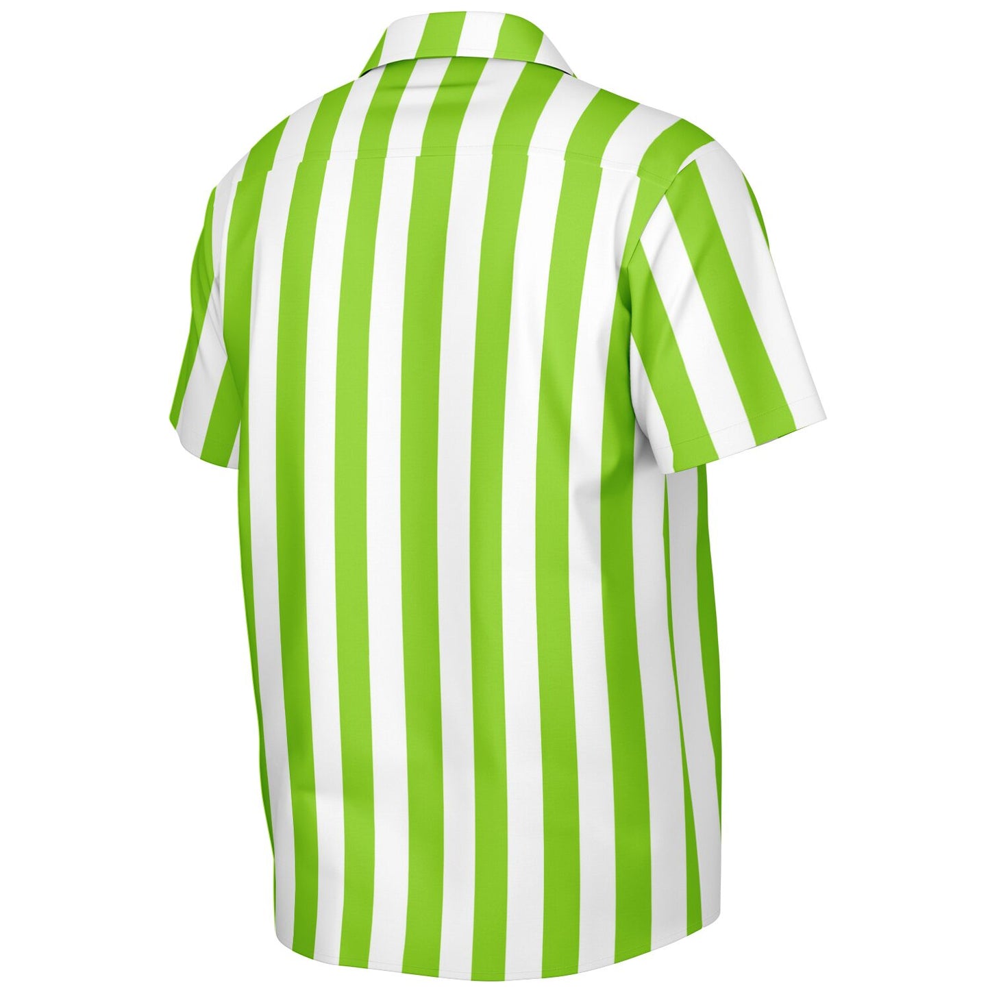 'Beachboy Green' Striped Short Sleeve Button-Down Shirt