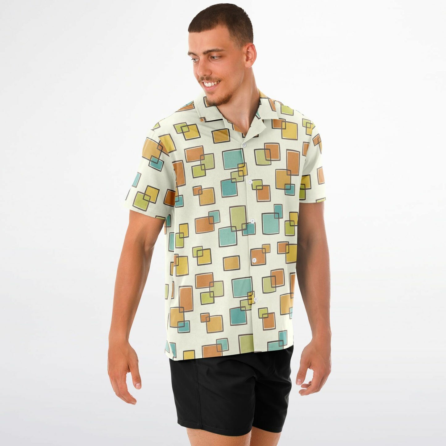 'Real Gone Square' Short Sleeve Button-Down Shirt