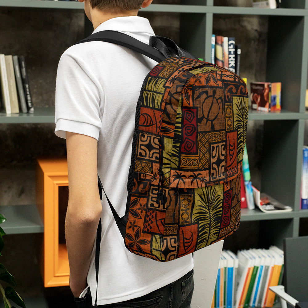 Moku Malihini on Black Backpack