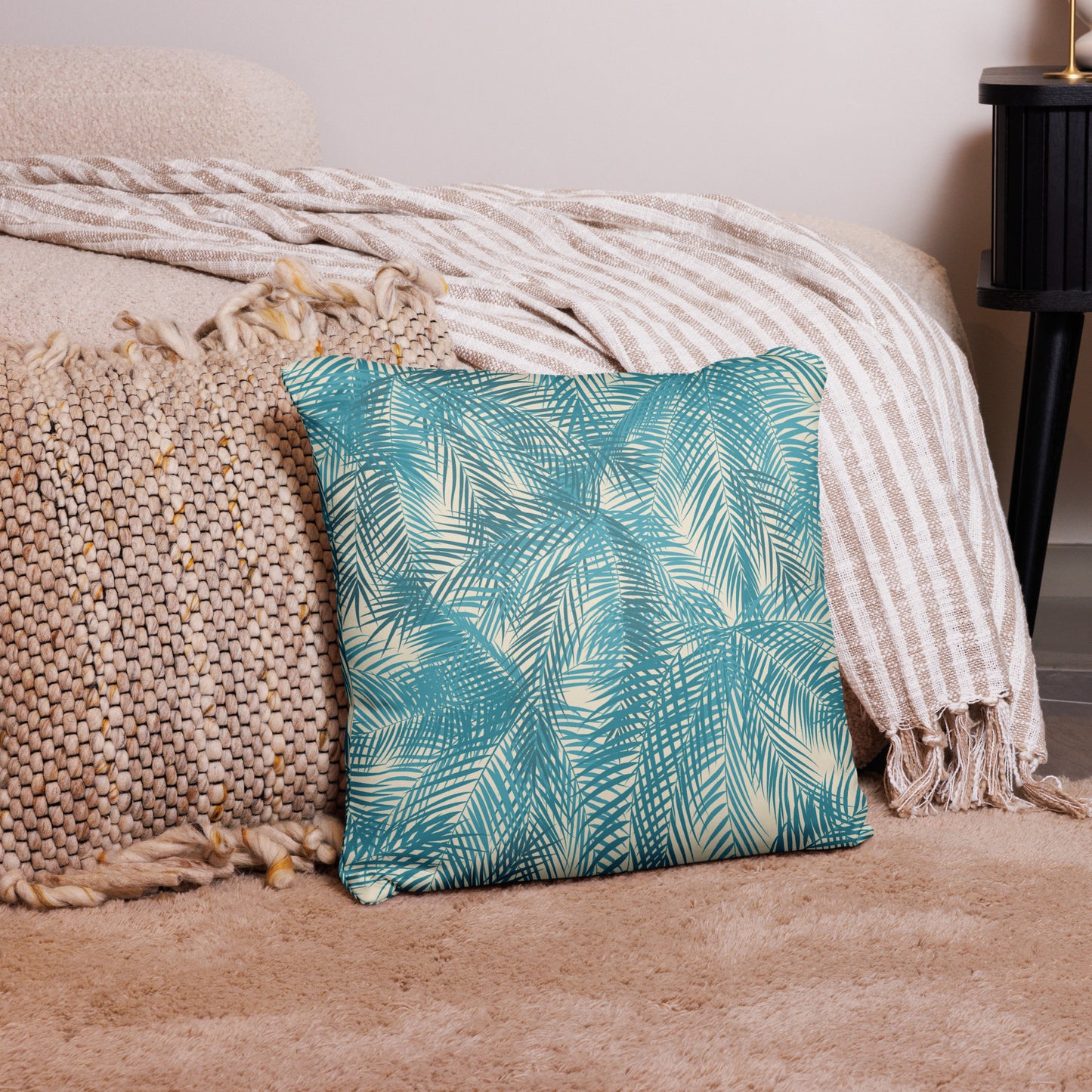 Frond Memories (lagoon) Basic Pillow