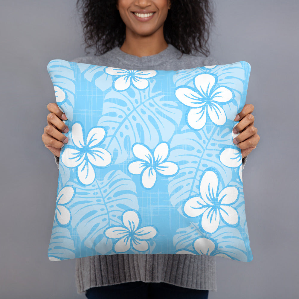 Pale Blue Garden Basic Pillow