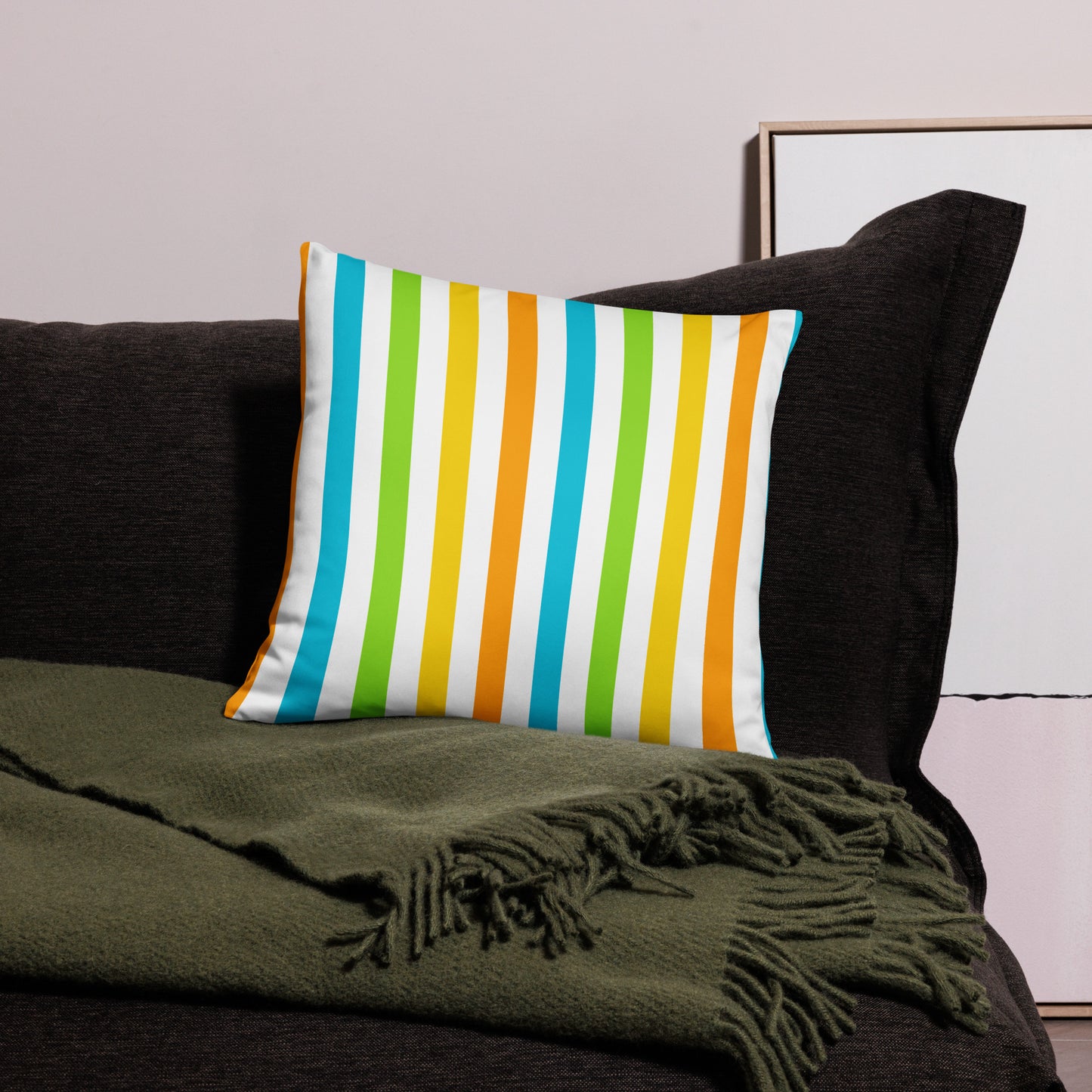 Happy Tropic Stripes Basic Pillow
