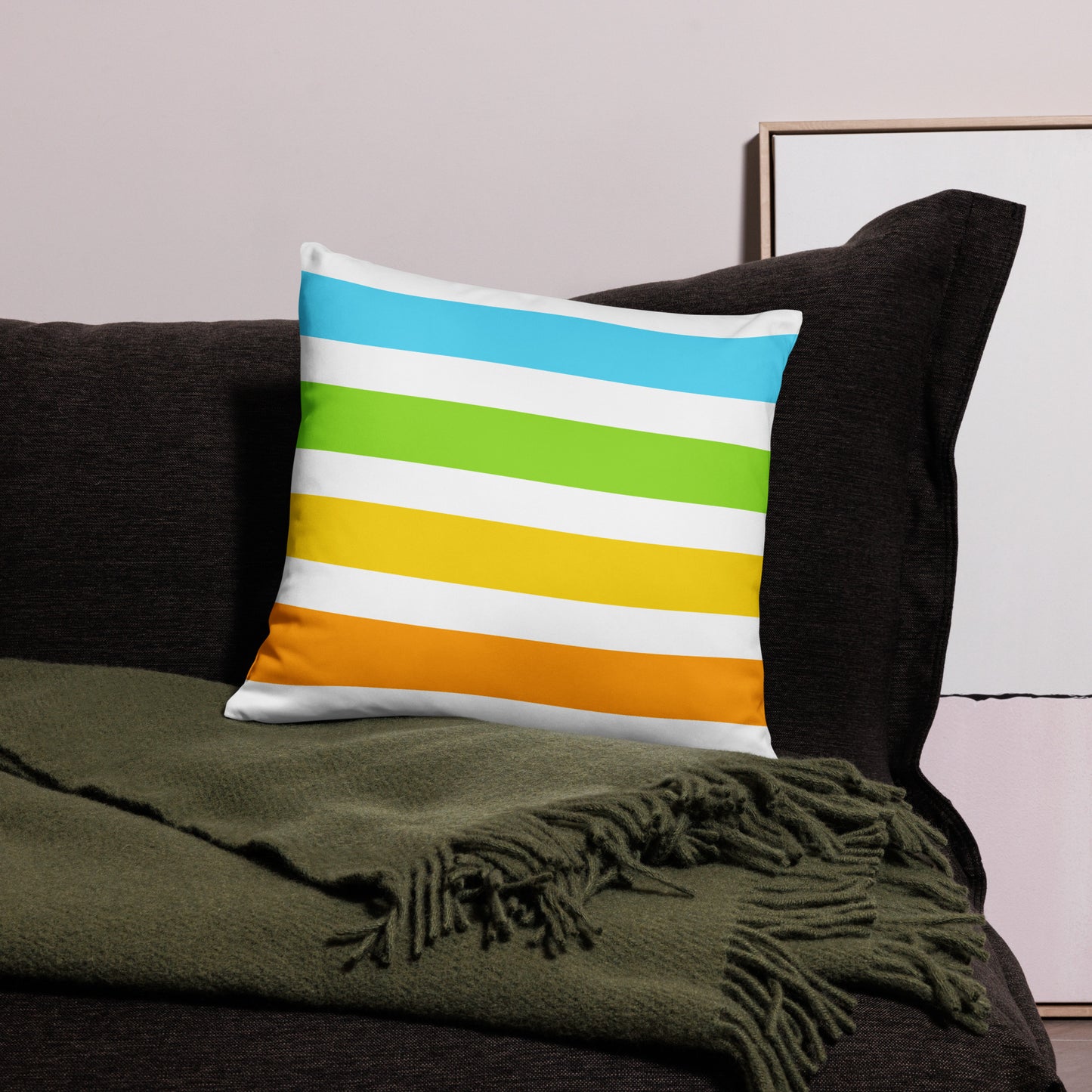Tropic Beach Stripe Basic Pillow