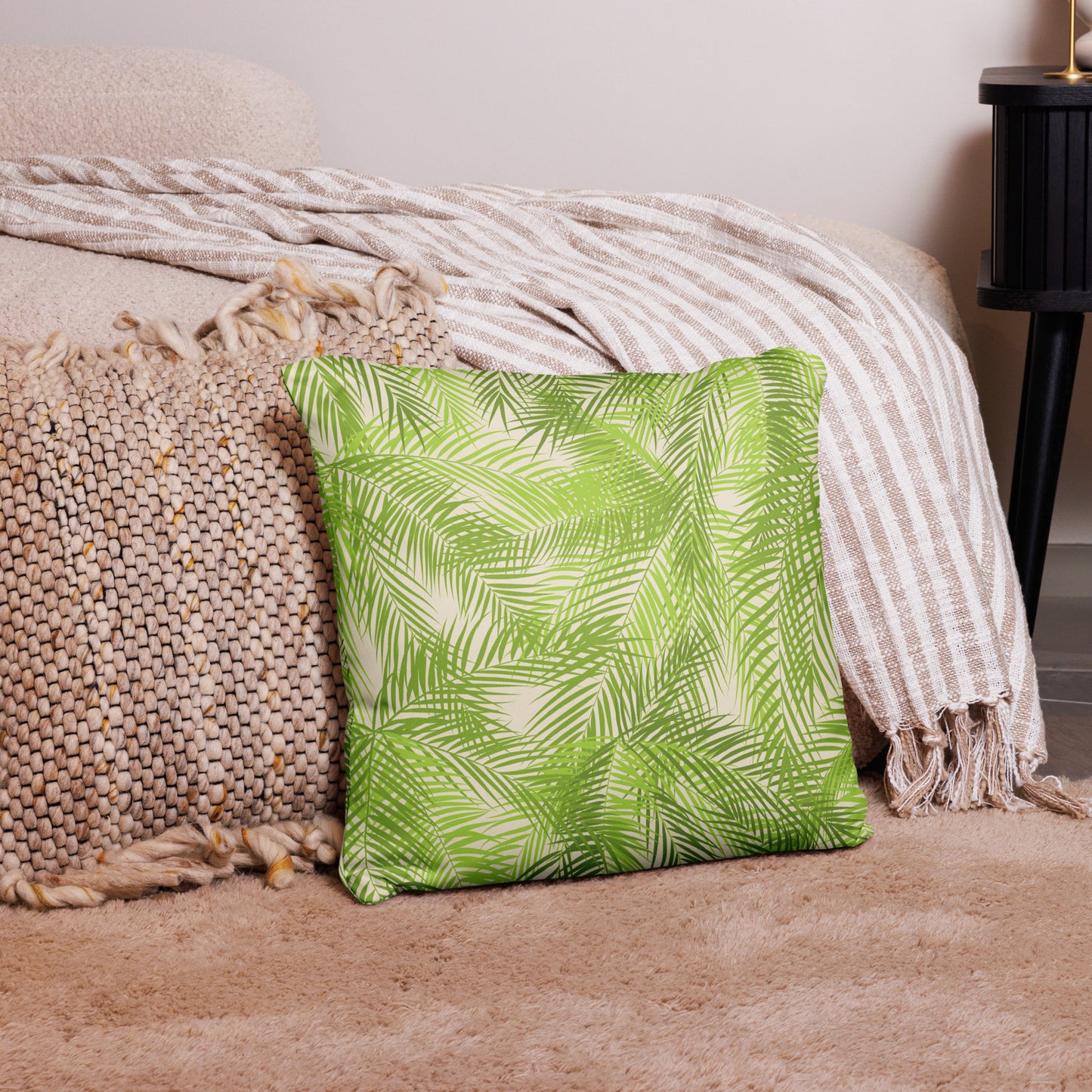 Frond Memories (lime) Basic Pillow