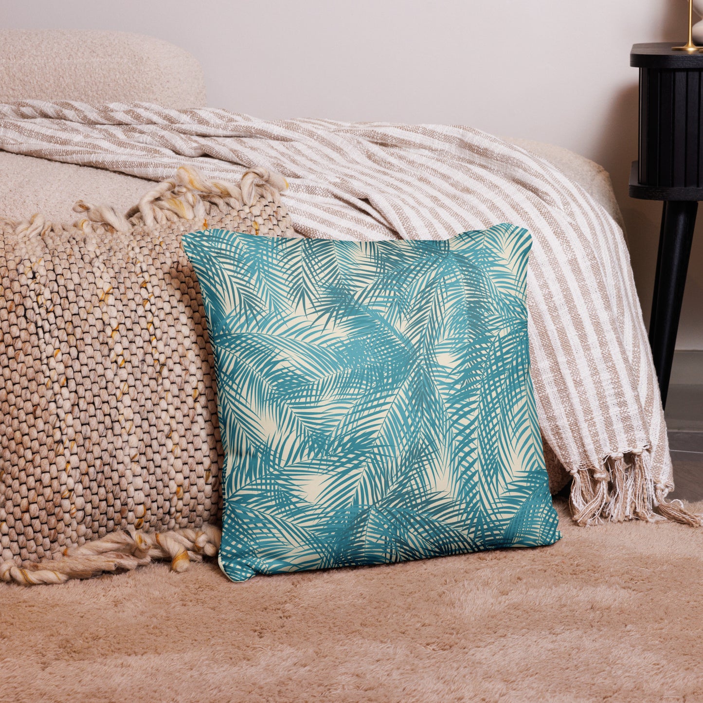 Frond Memories (lagoon) Basic Pillow