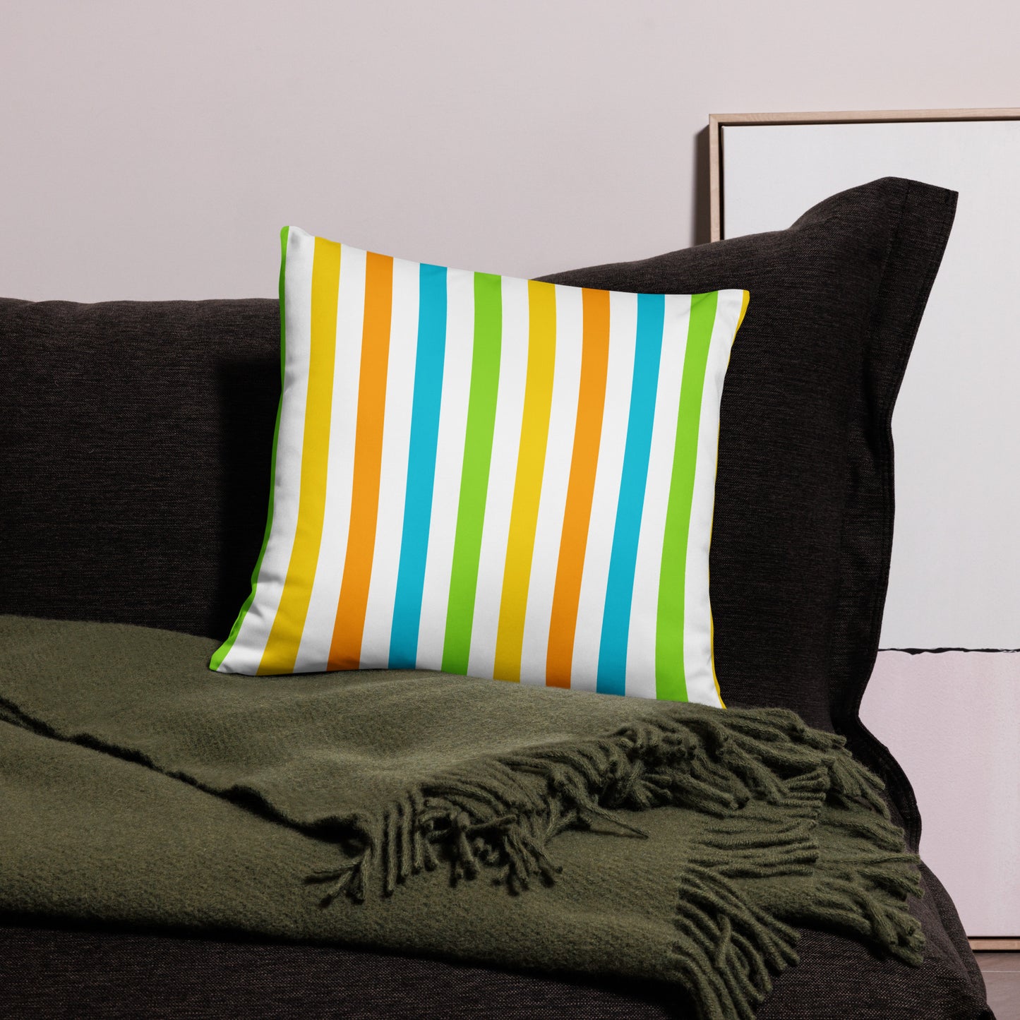 Happy Tropic Stripes Basic Pillow