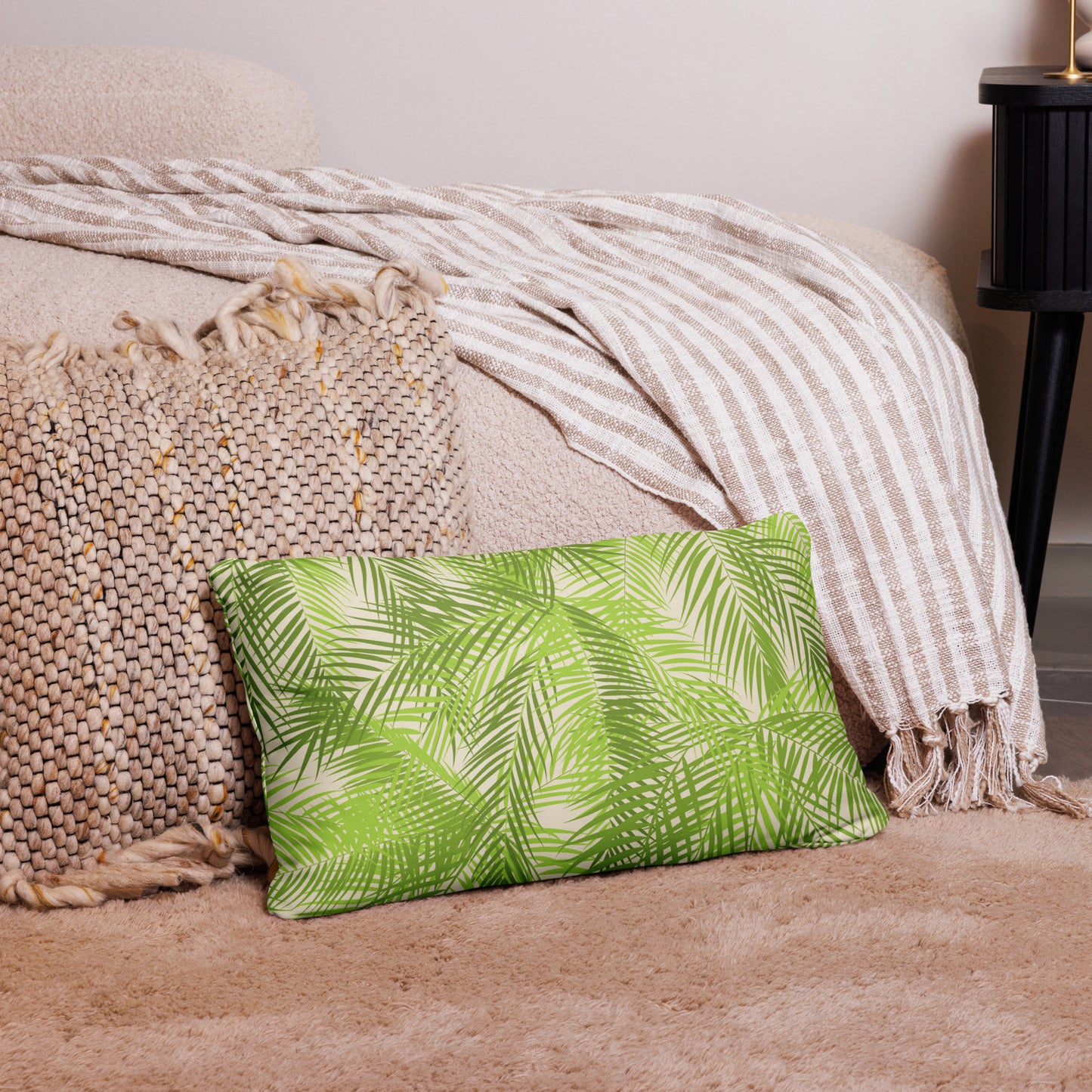 Frond Memories (lime) Basic Pillow