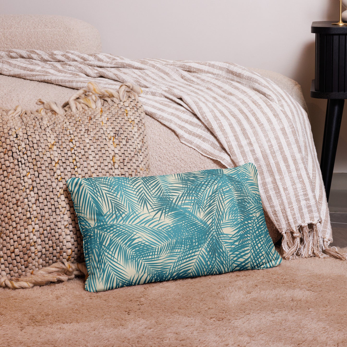 Frond Memories (lagoon) Basic Pillow