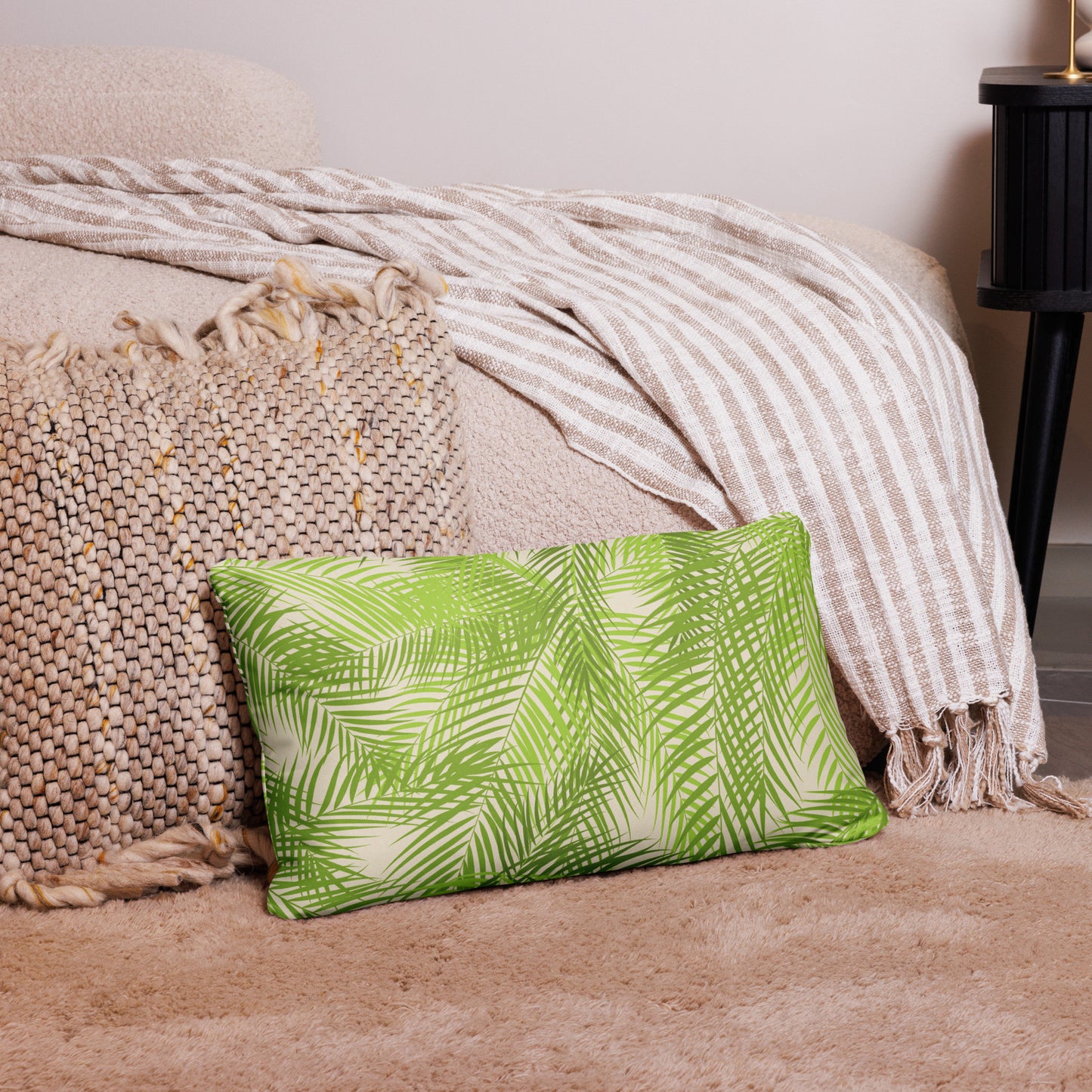 Frond Memories (lime) Basic Pillow