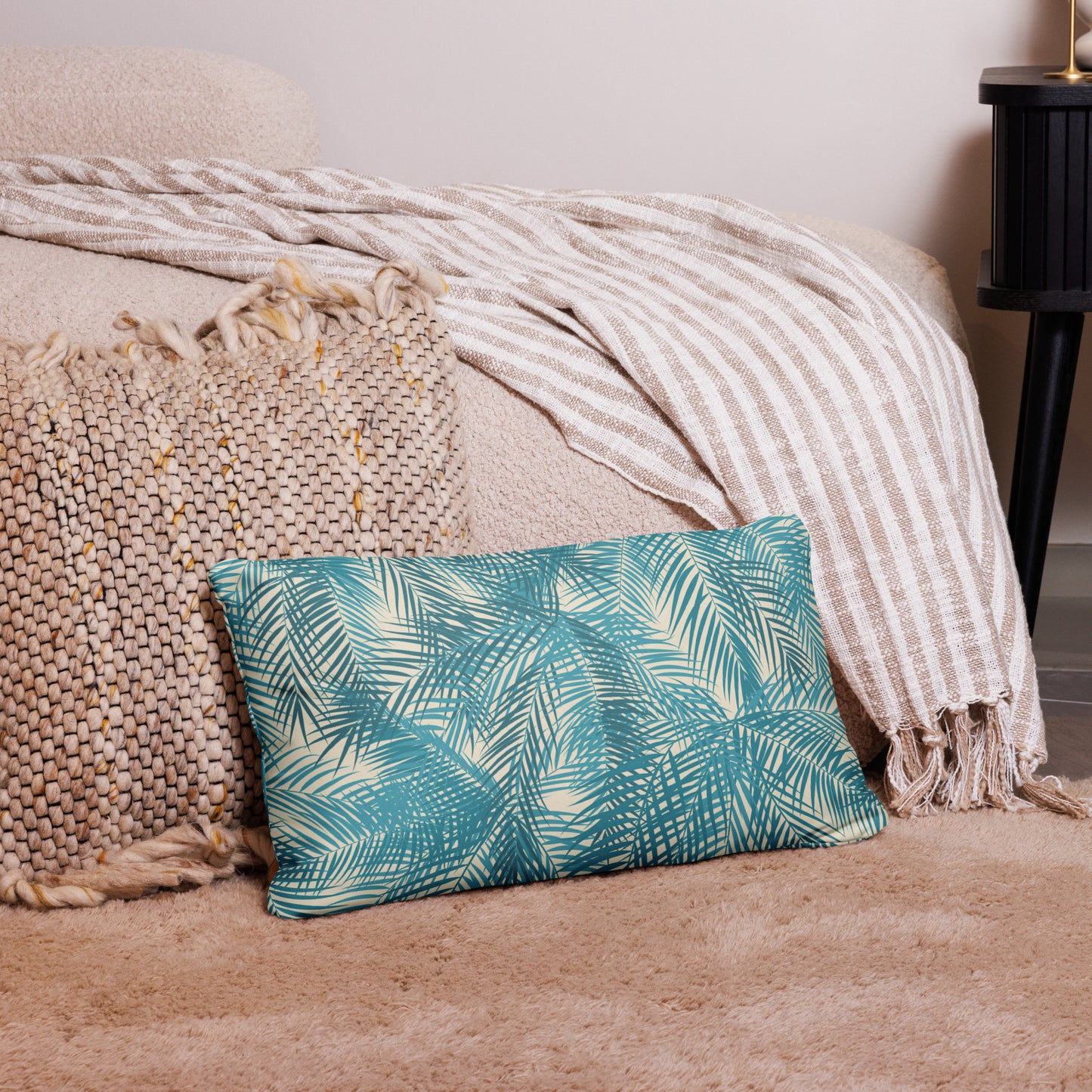 Frond Memories (lagoon) Basic Pillow