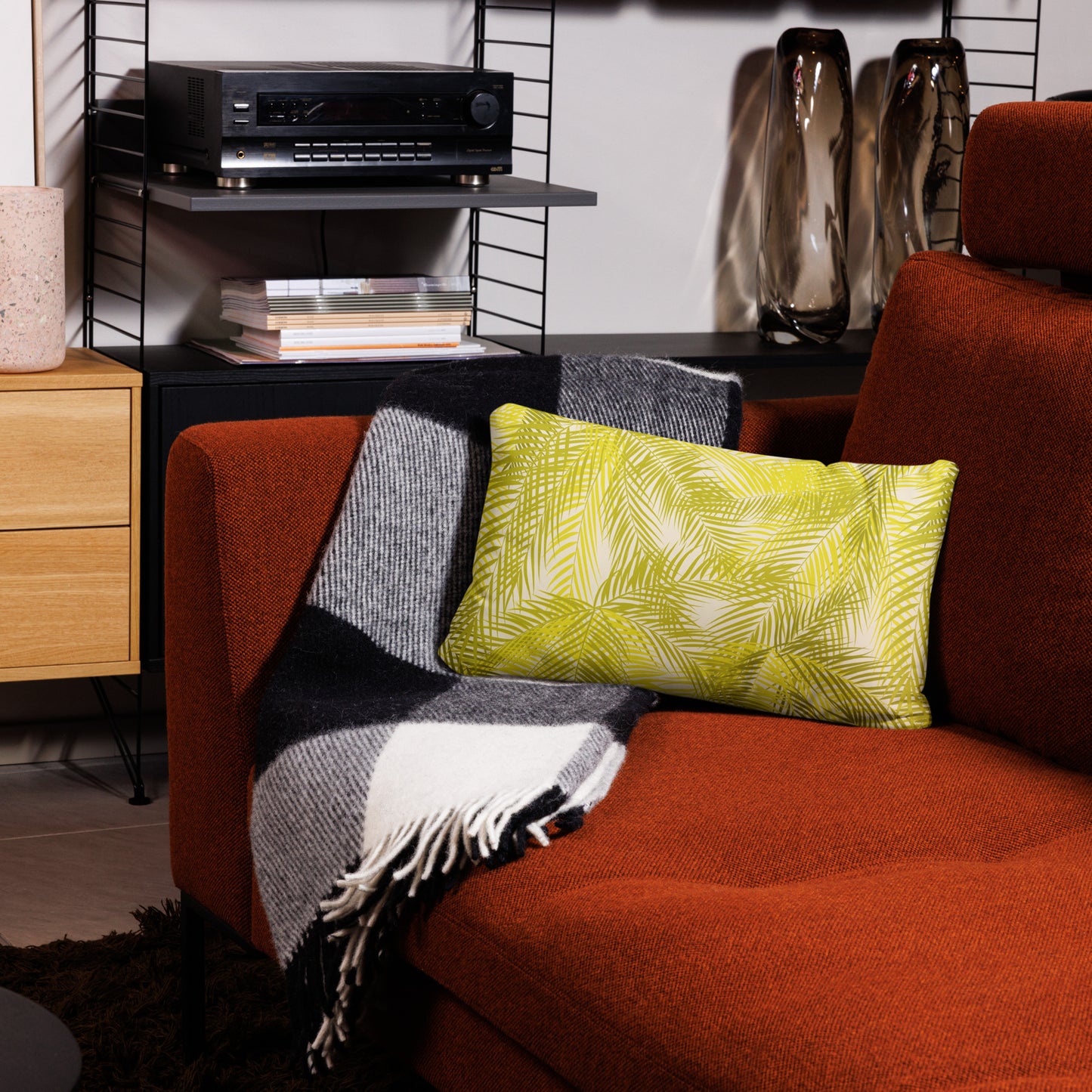 Frond Memories (lemon) Basic Pillow