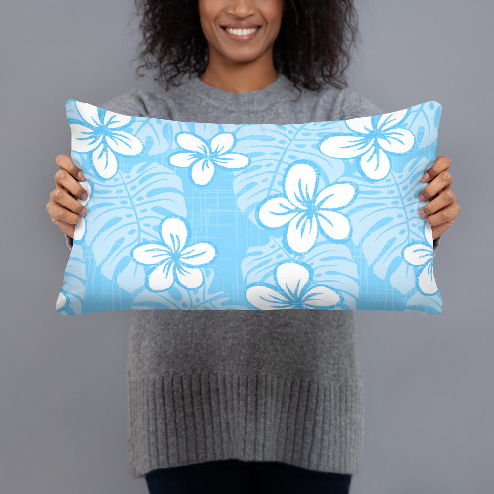 Pale Blue Garden Basic Pillow