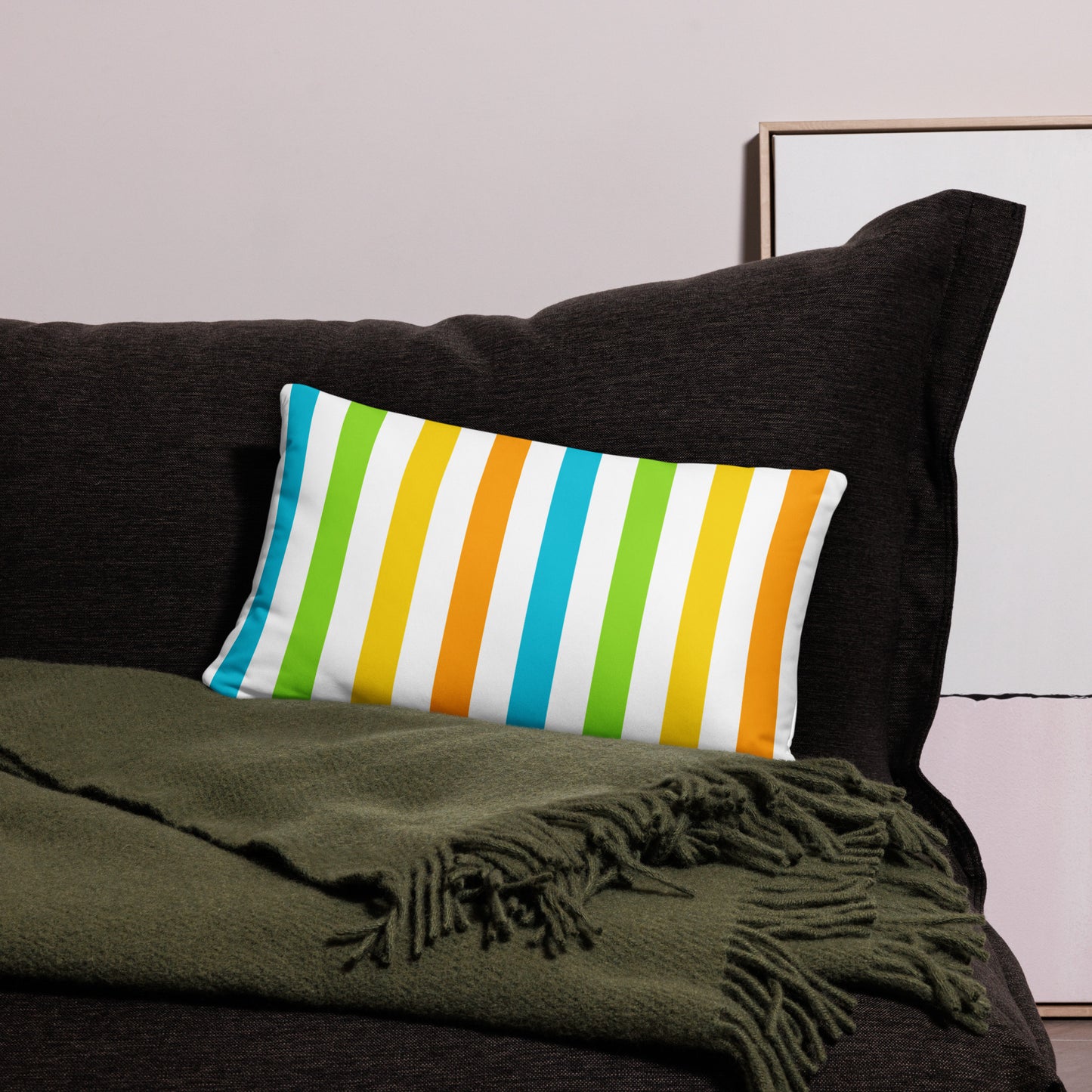 Happy Tropic Stripes Basic Pillow
