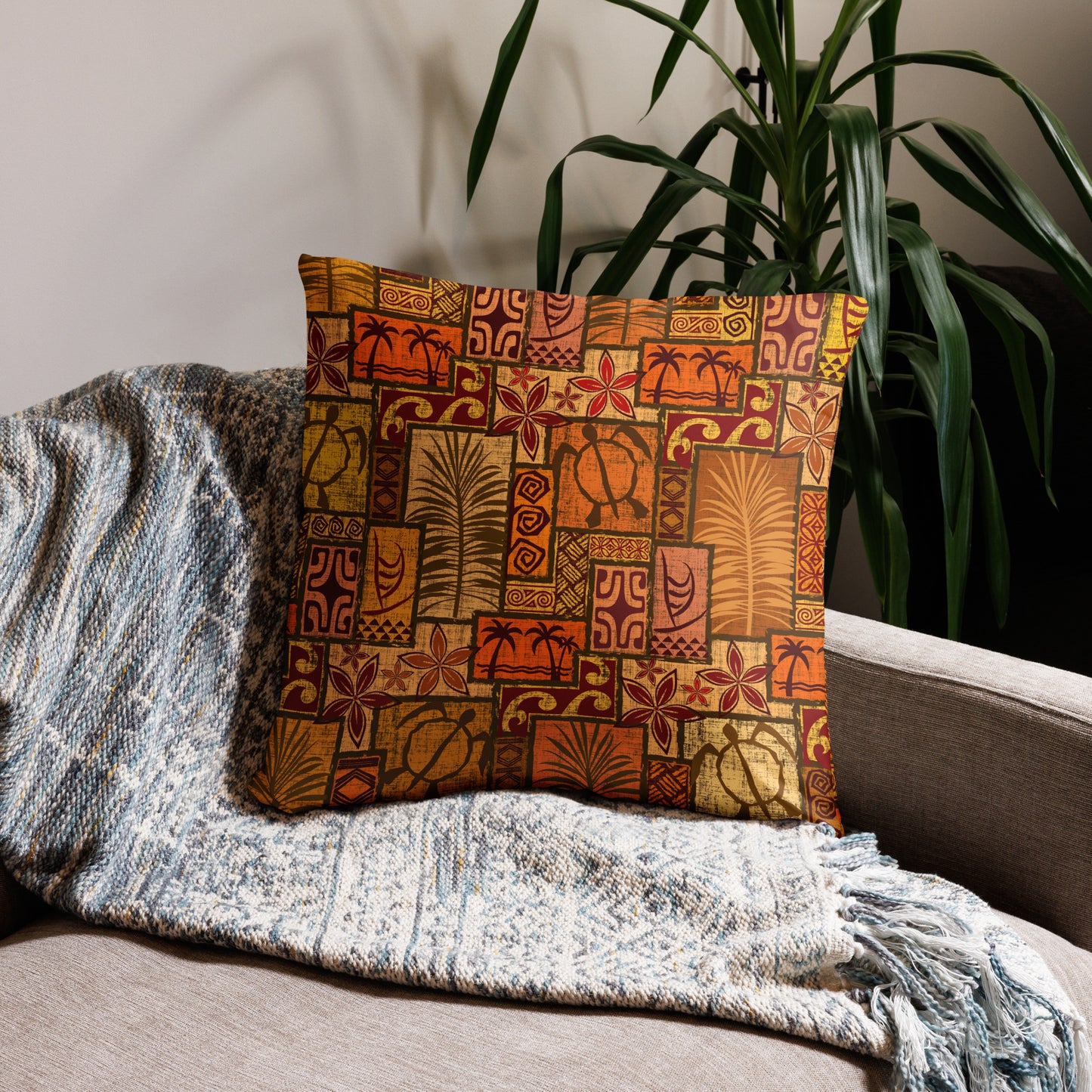 Moku Malihini Pele Sunset Basic Pillow