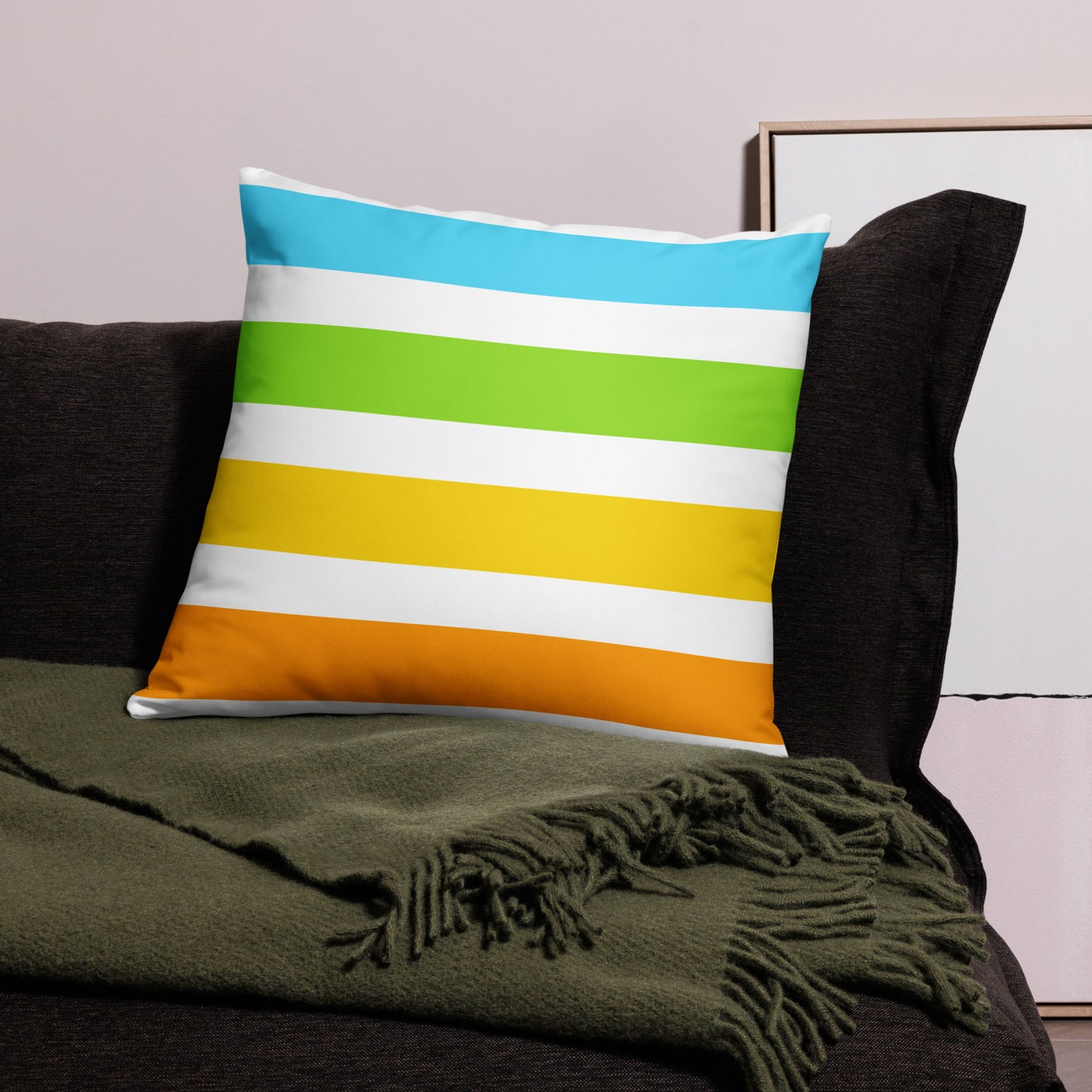 Tropic Beach Stripe Basic Pillow