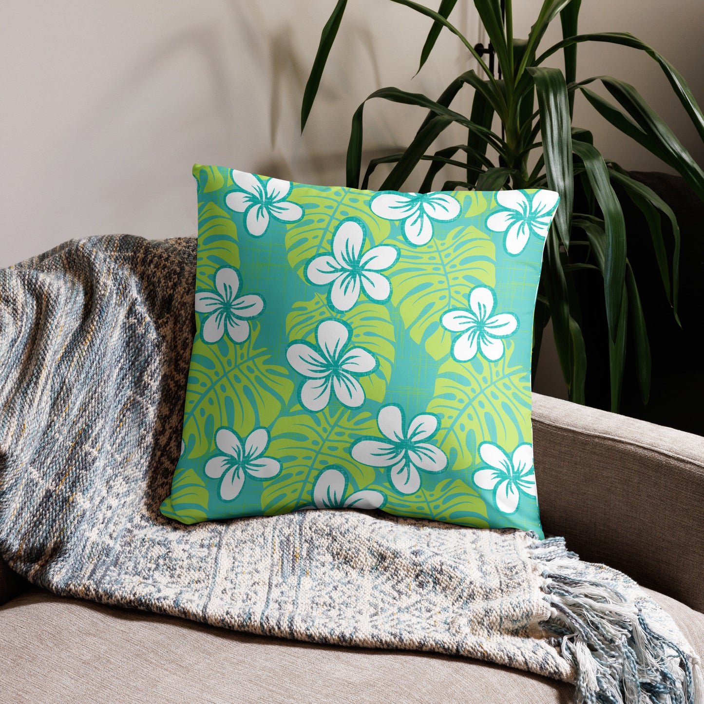 Garden's Edge Green Fade Basic Pillow
