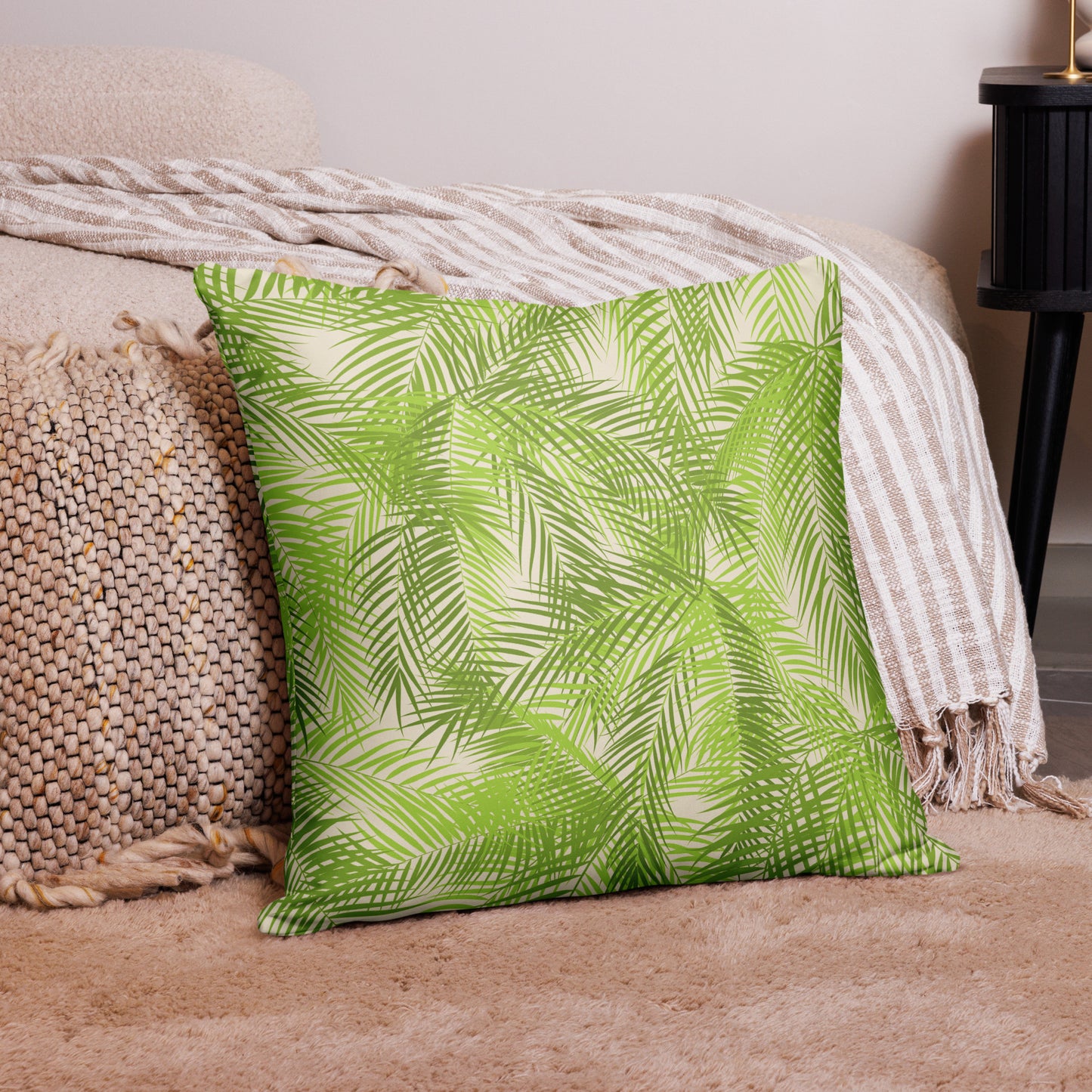 Frond Memories (lime) Basic Pillow