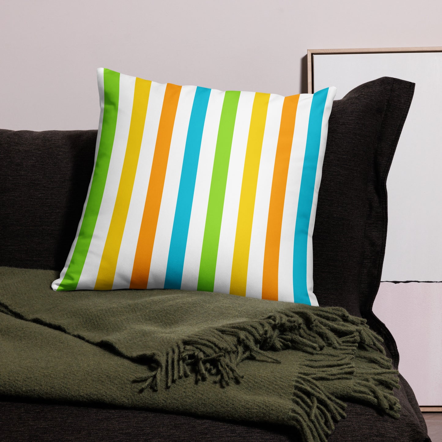 Happy Tropic Stripes Basic Pillow