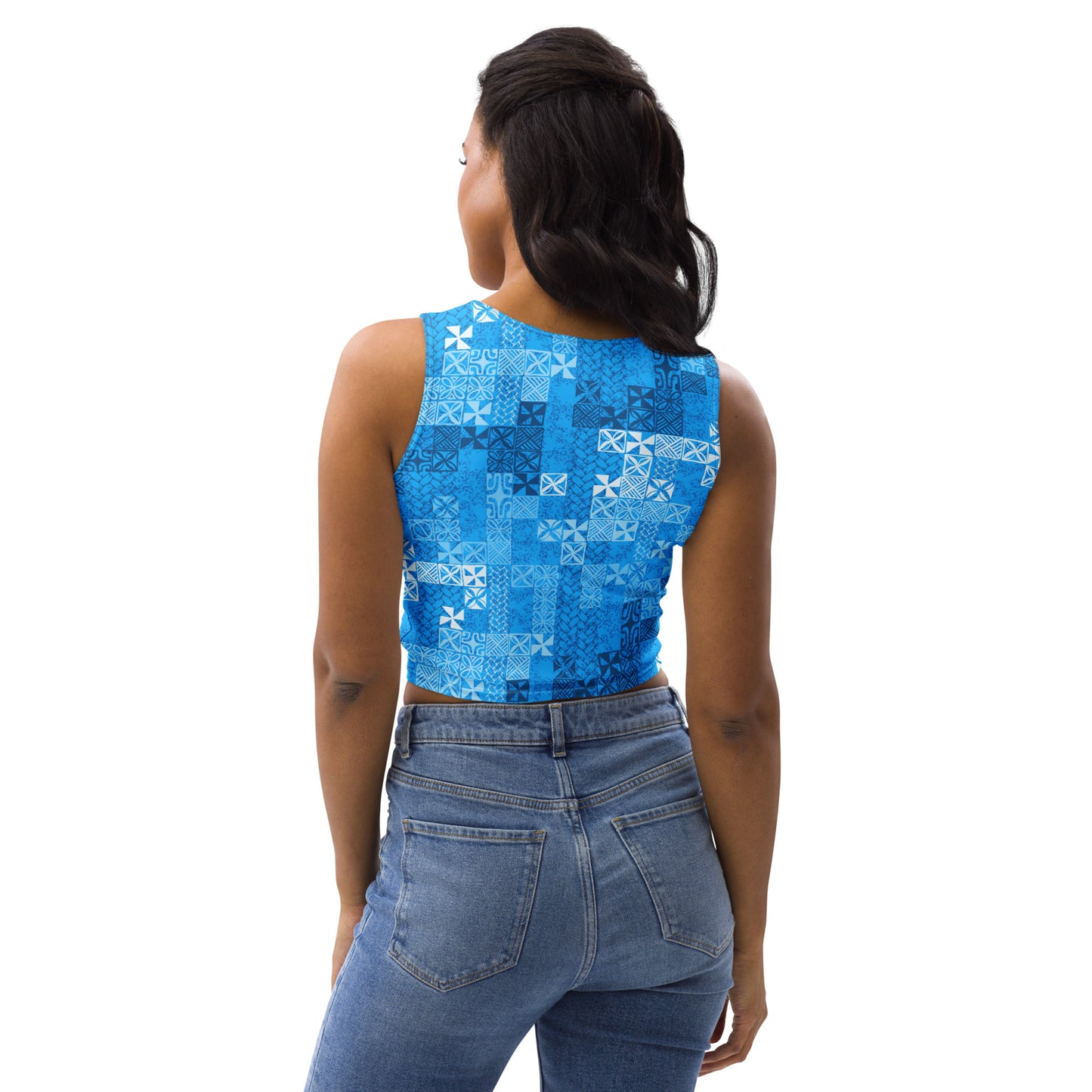 Tapa Tuesday Blue Crop Top