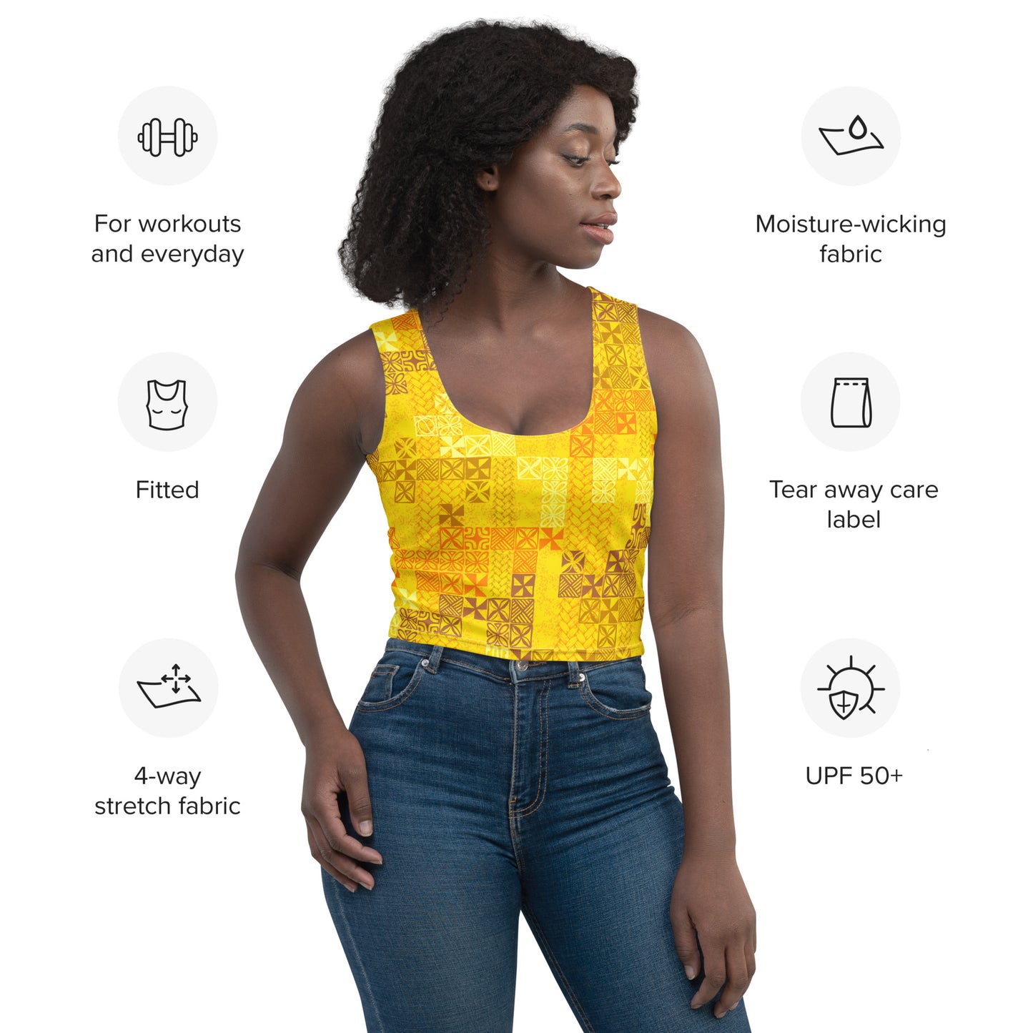 Tapa Tuesday Yellow Crop Top