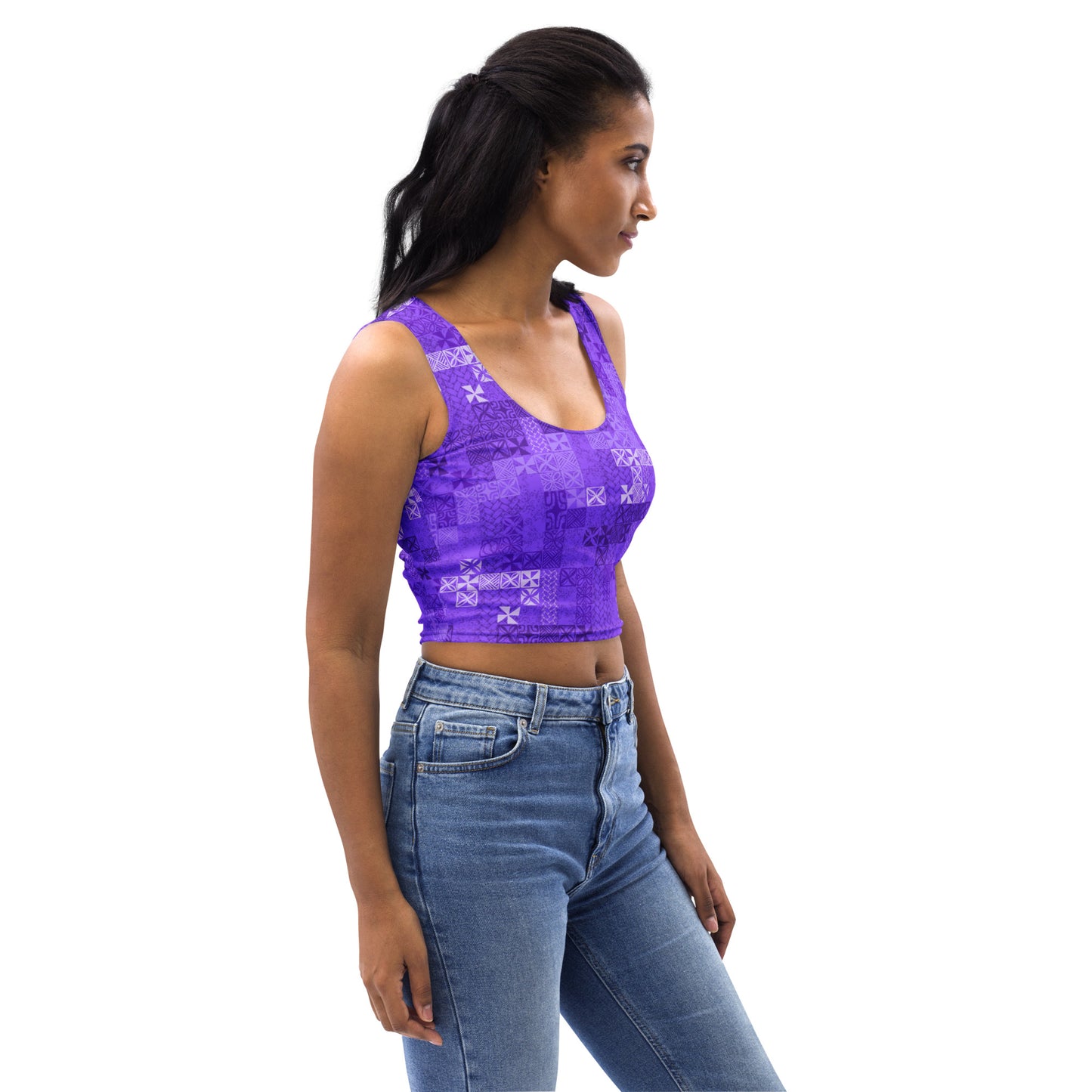 Tapa Tuesday Purple Crop Top