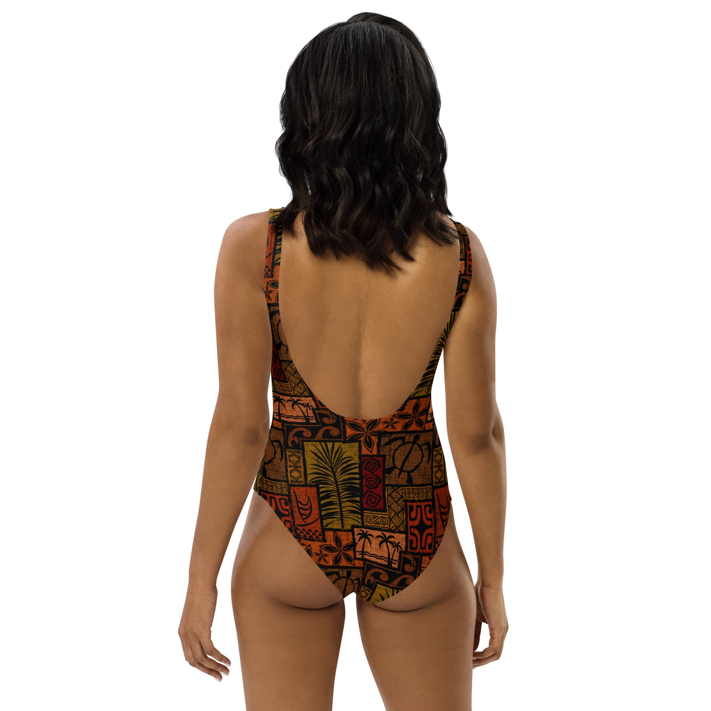Moku Malihini on black One-Piece Swimsuit