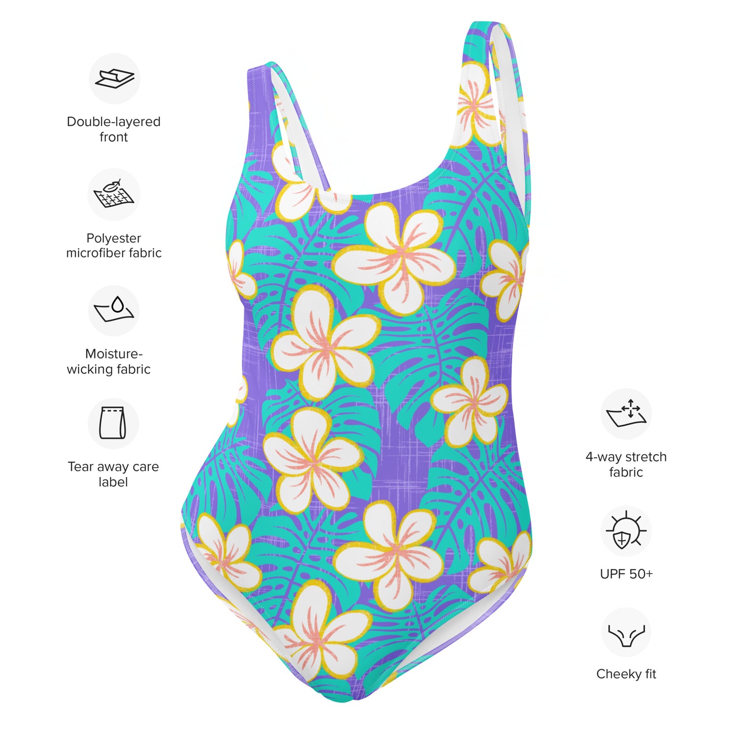 Ube Blue One-Piece Swimsuit