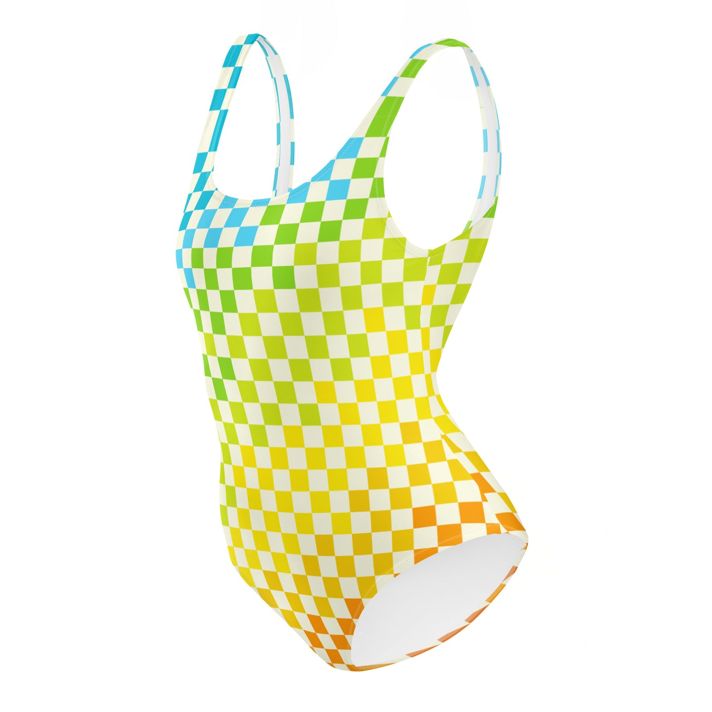 Warm & Cool Check One-Piece Swimsuit
