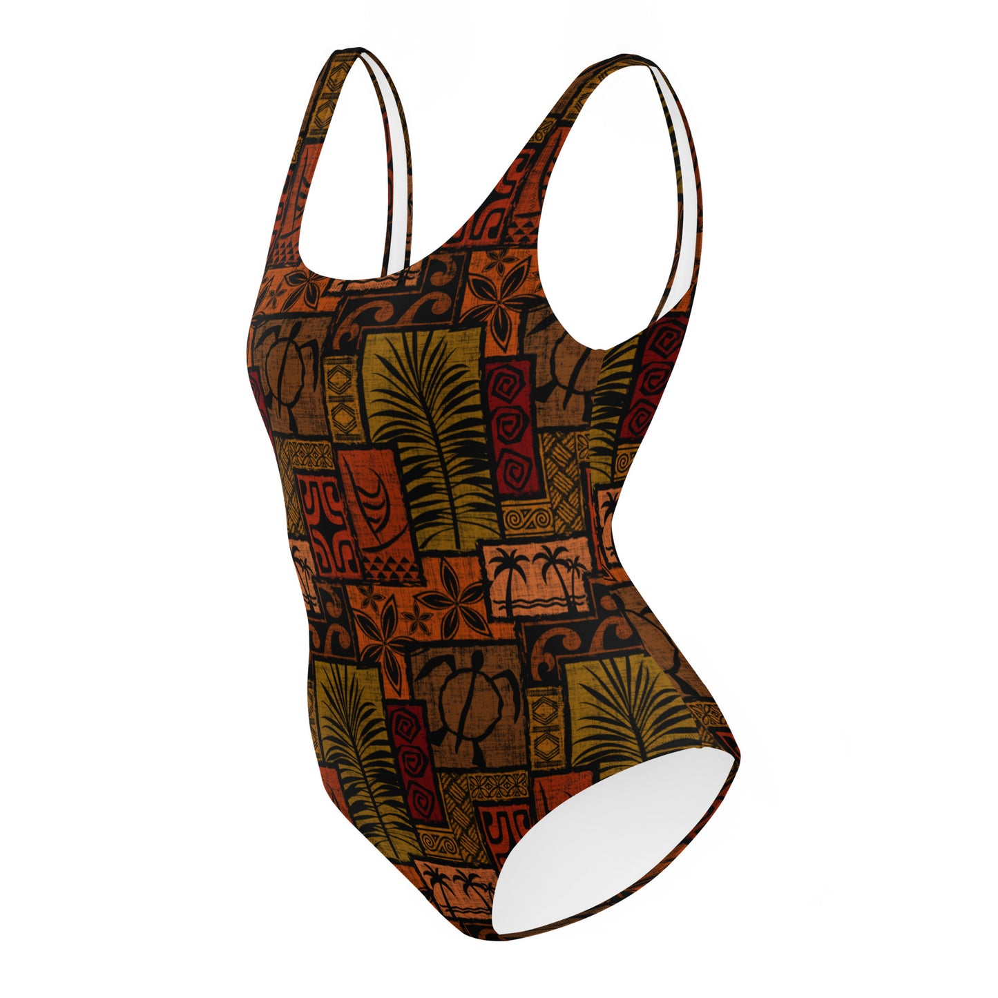 Moku Malihini on black One-Piece Swimsuit