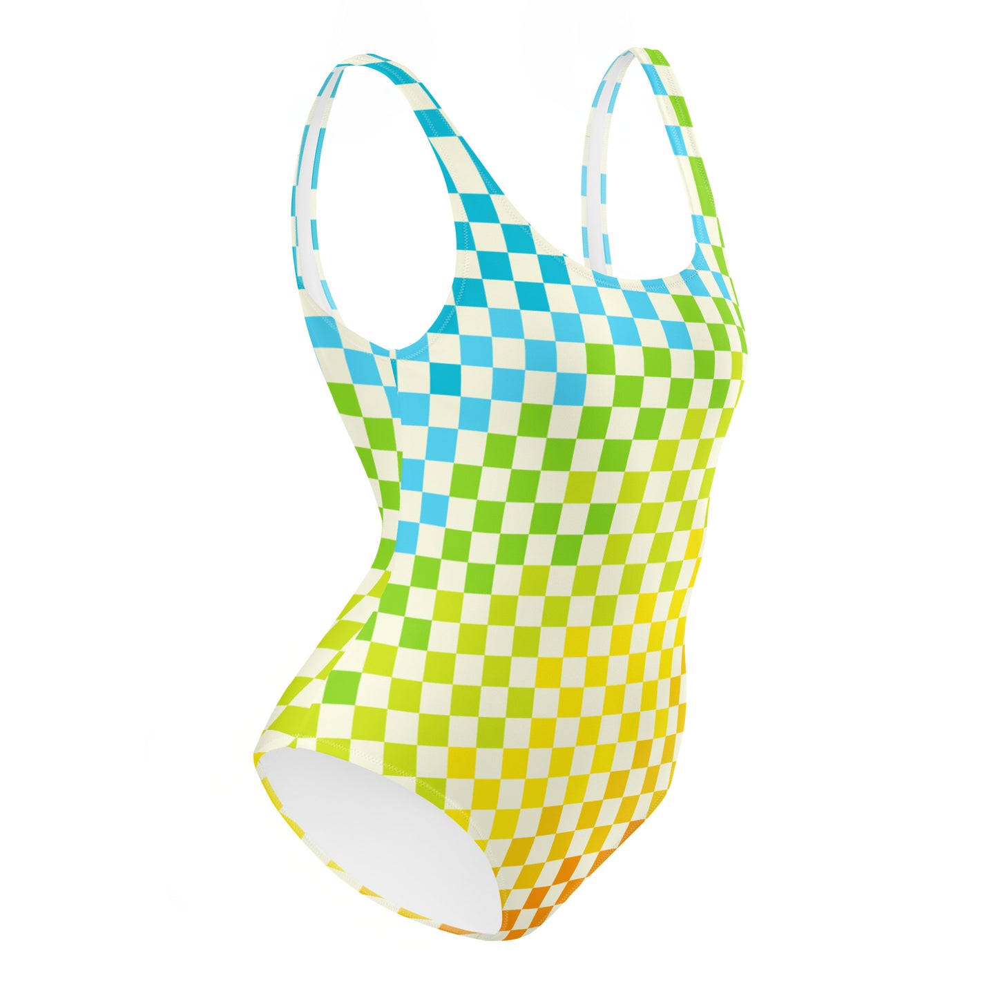Warm & Cool Check One-Piece Swimsuit